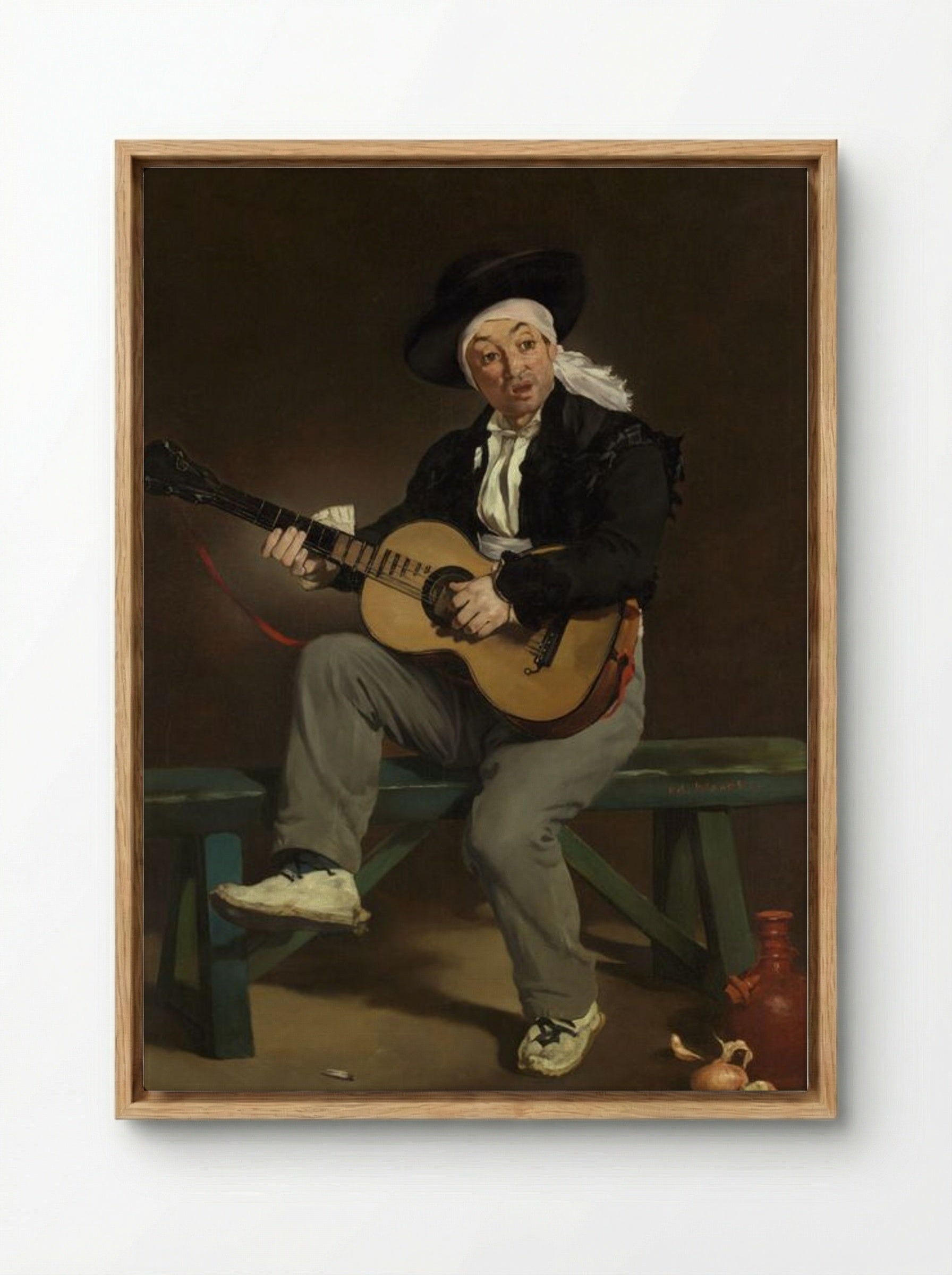 The Spanish Singer - Édouard Manet - Framed Canvas Wood