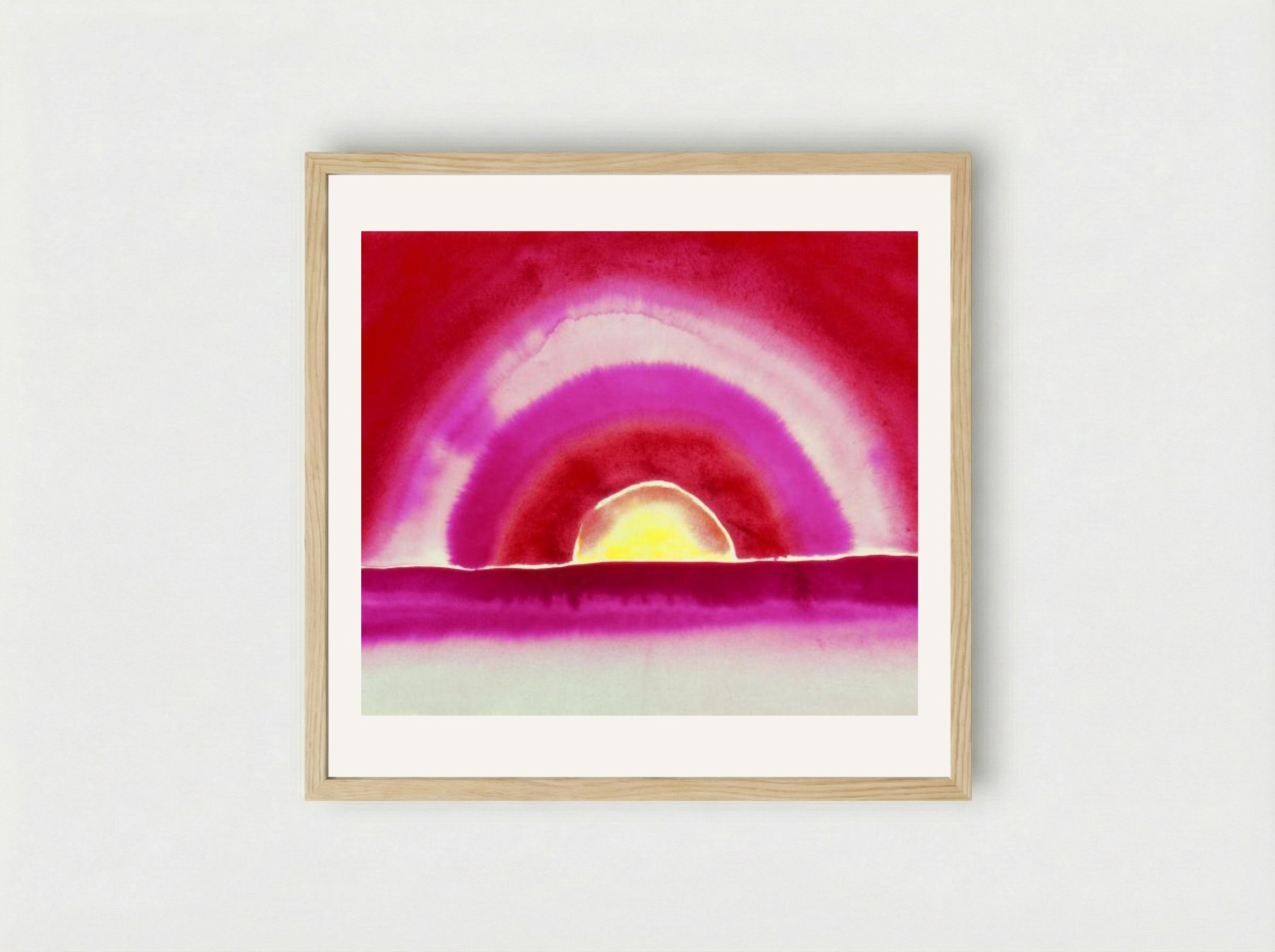 Sunrise - Georgia O'Keeffe - Framed Print Wood