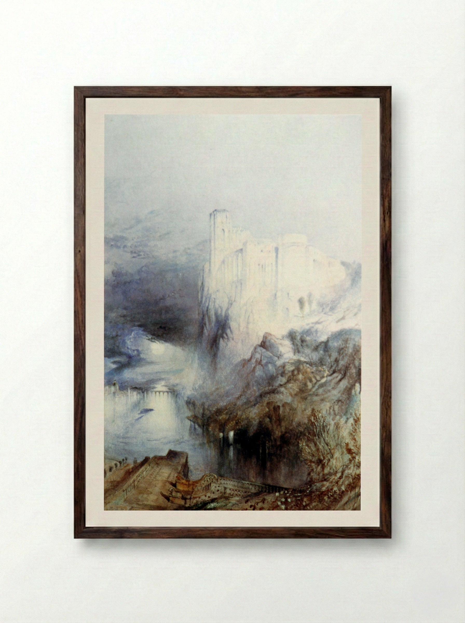 Château d'Amboise - Joseph Mallord William Turner - Framed Print Dark Wood