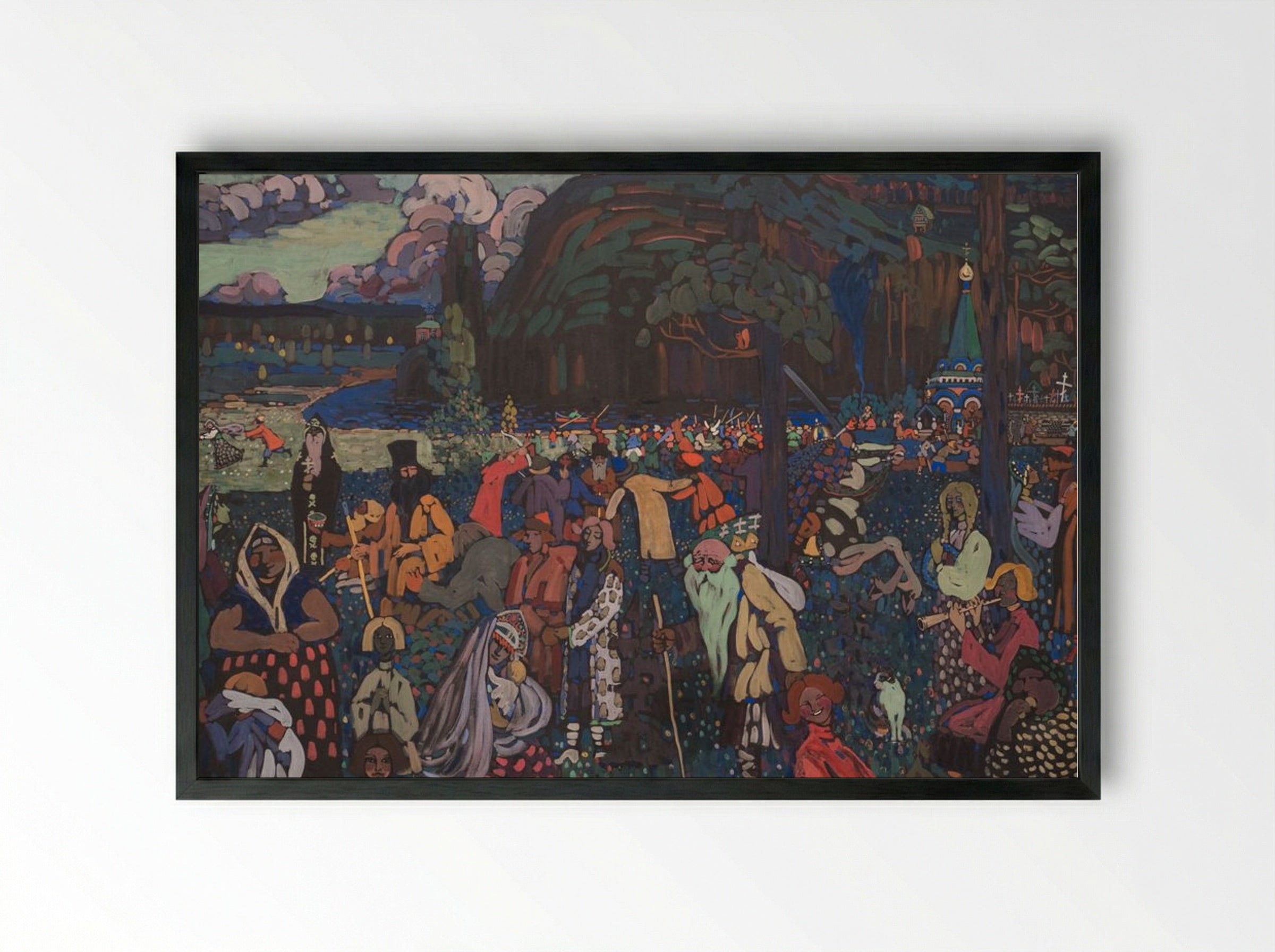 Colorful Life - Wassily Kandinsky - Framed Print Black