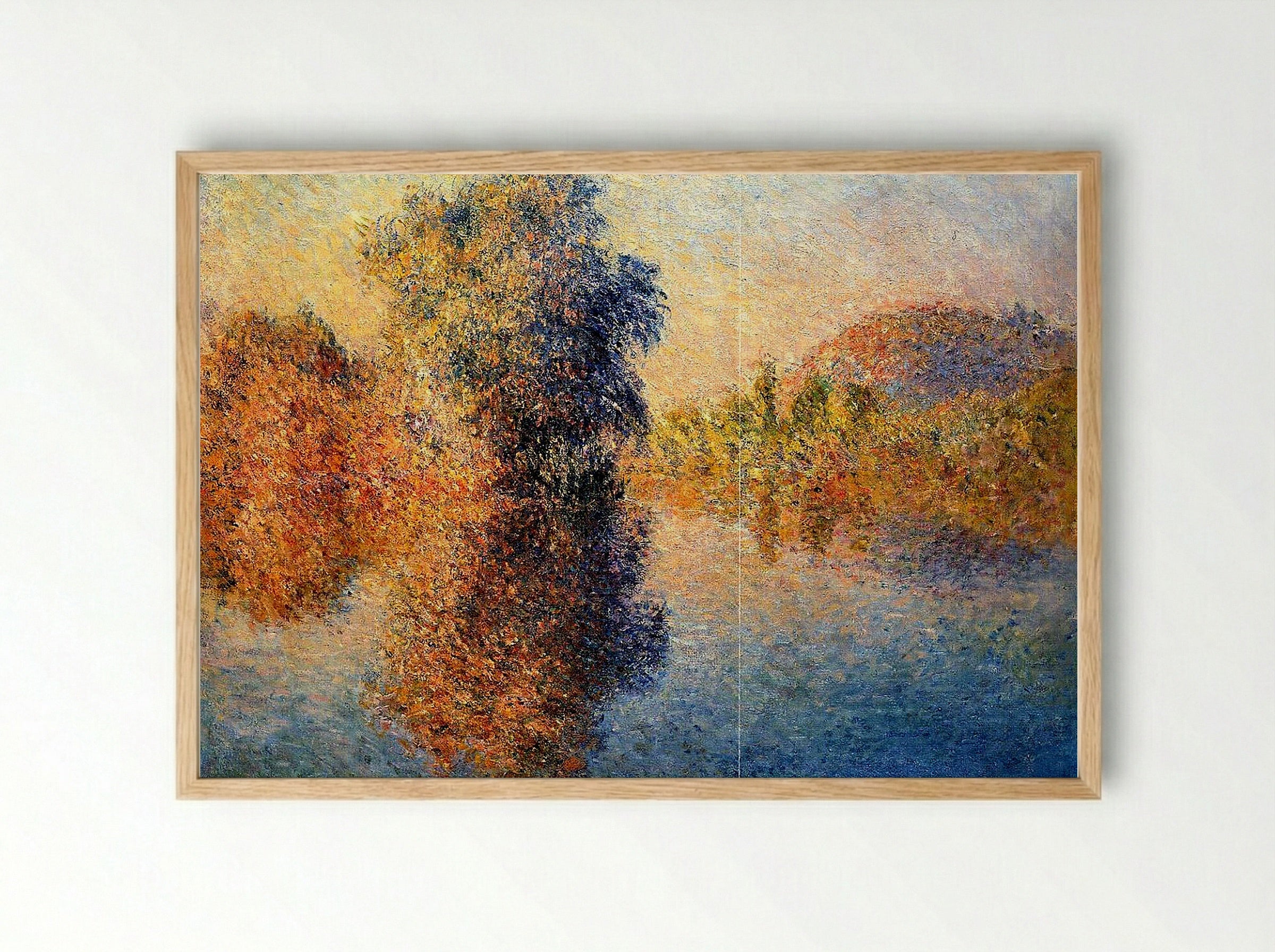 Morning on the Seine - Claude Monet - Framed Print Wood