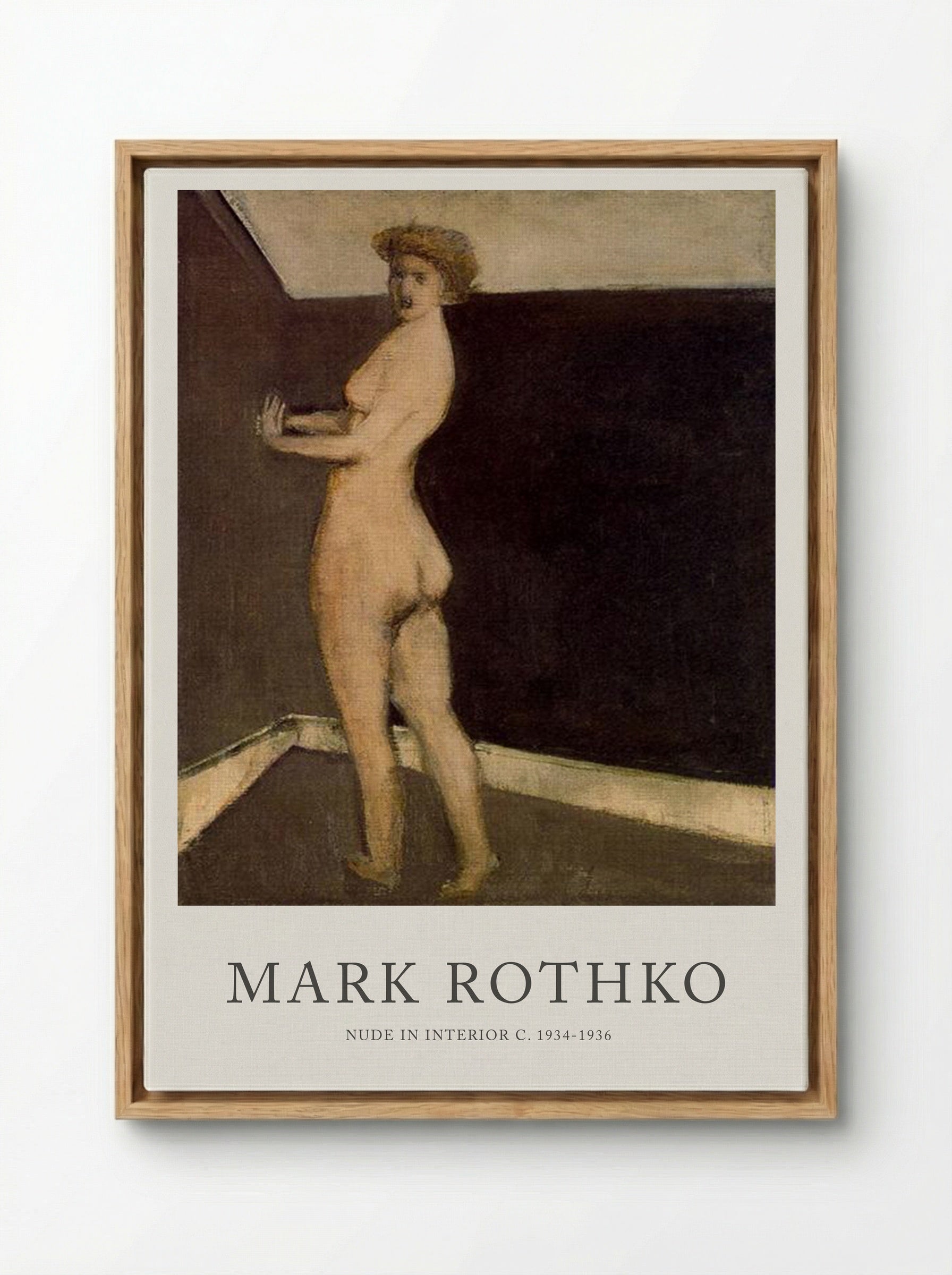 Nude in Interior - Mark Rothko - Framed Canvas Wood
