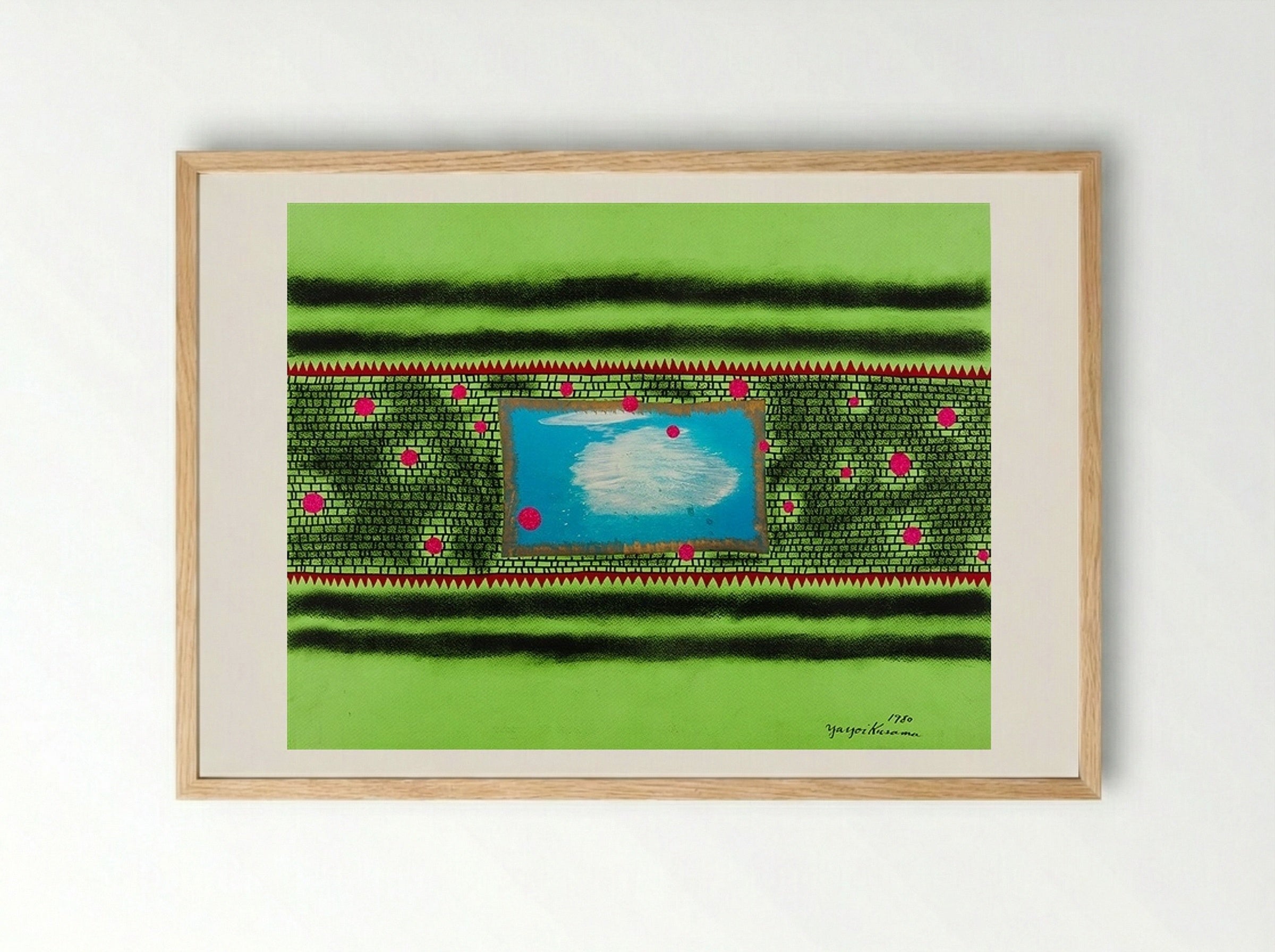 Traveling Water - Yayoi Kusama - Framed Print Wood