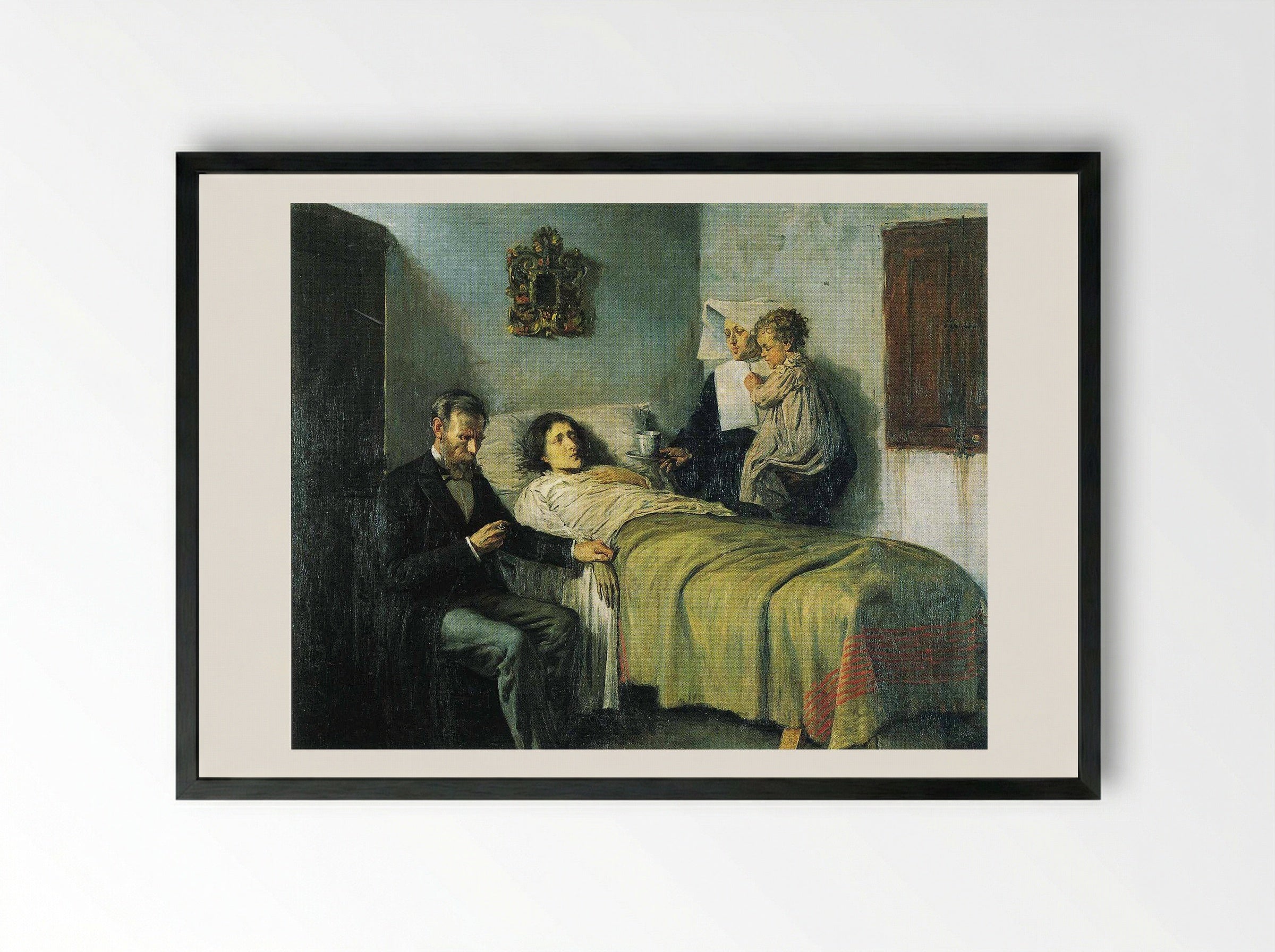 Science and Charity - Pablo Picasso - Framed Print Black