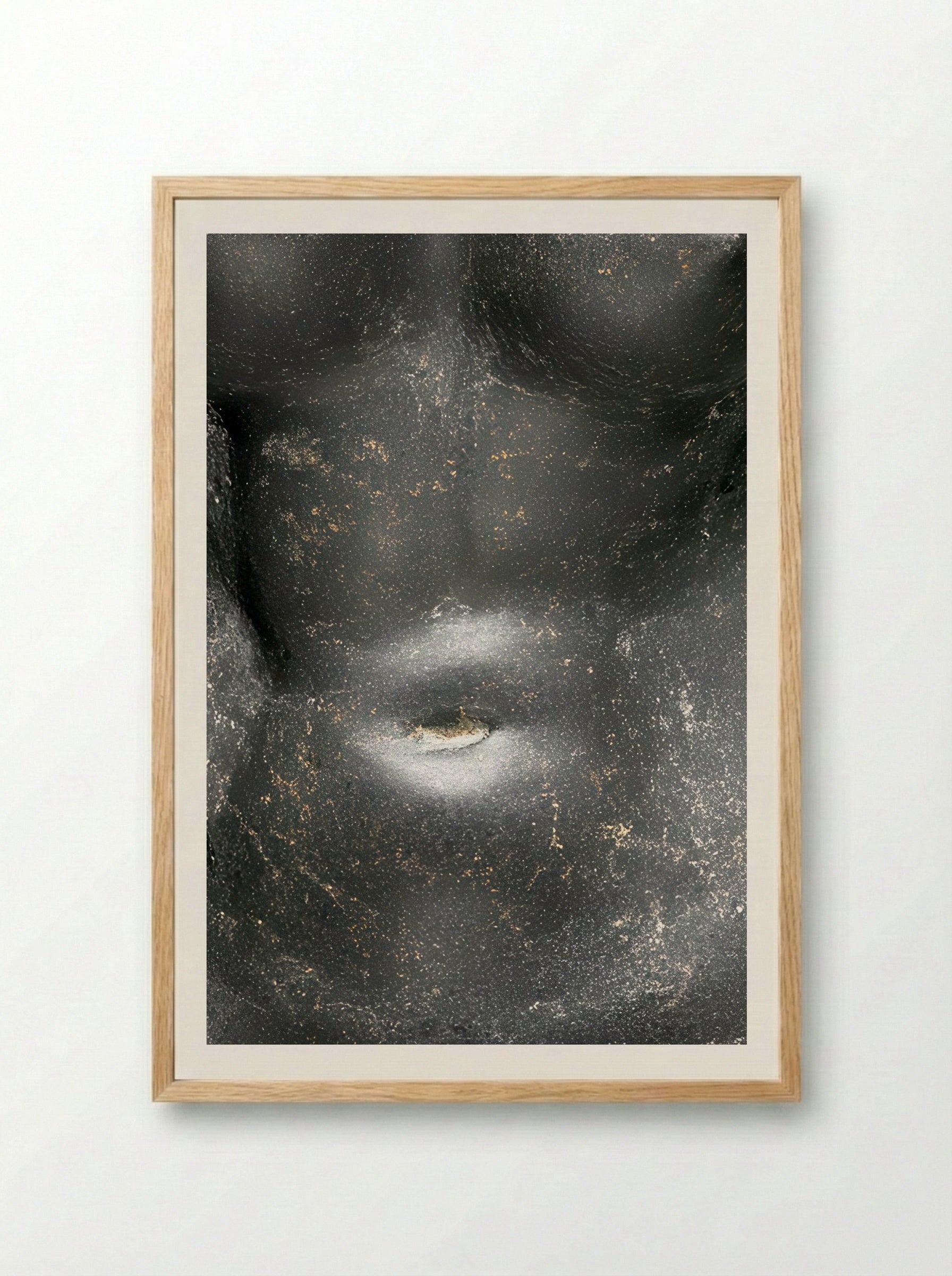 Torso of Aphrodite (Basalt Sculpture) - Fine Art Print - Framed Print Wood