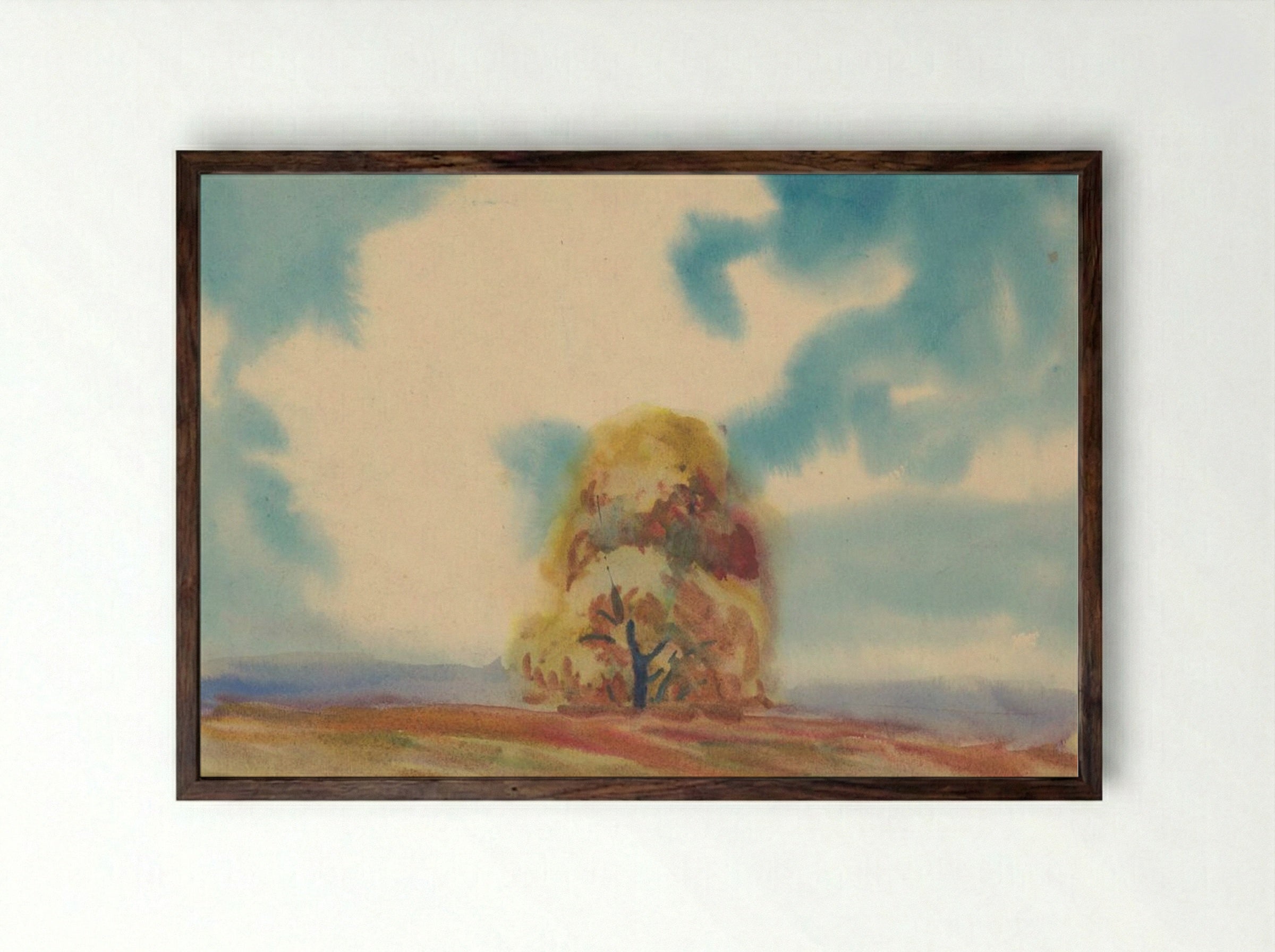 Autumn Tree - Zolo Palugyay - Framed Print Dark Wood