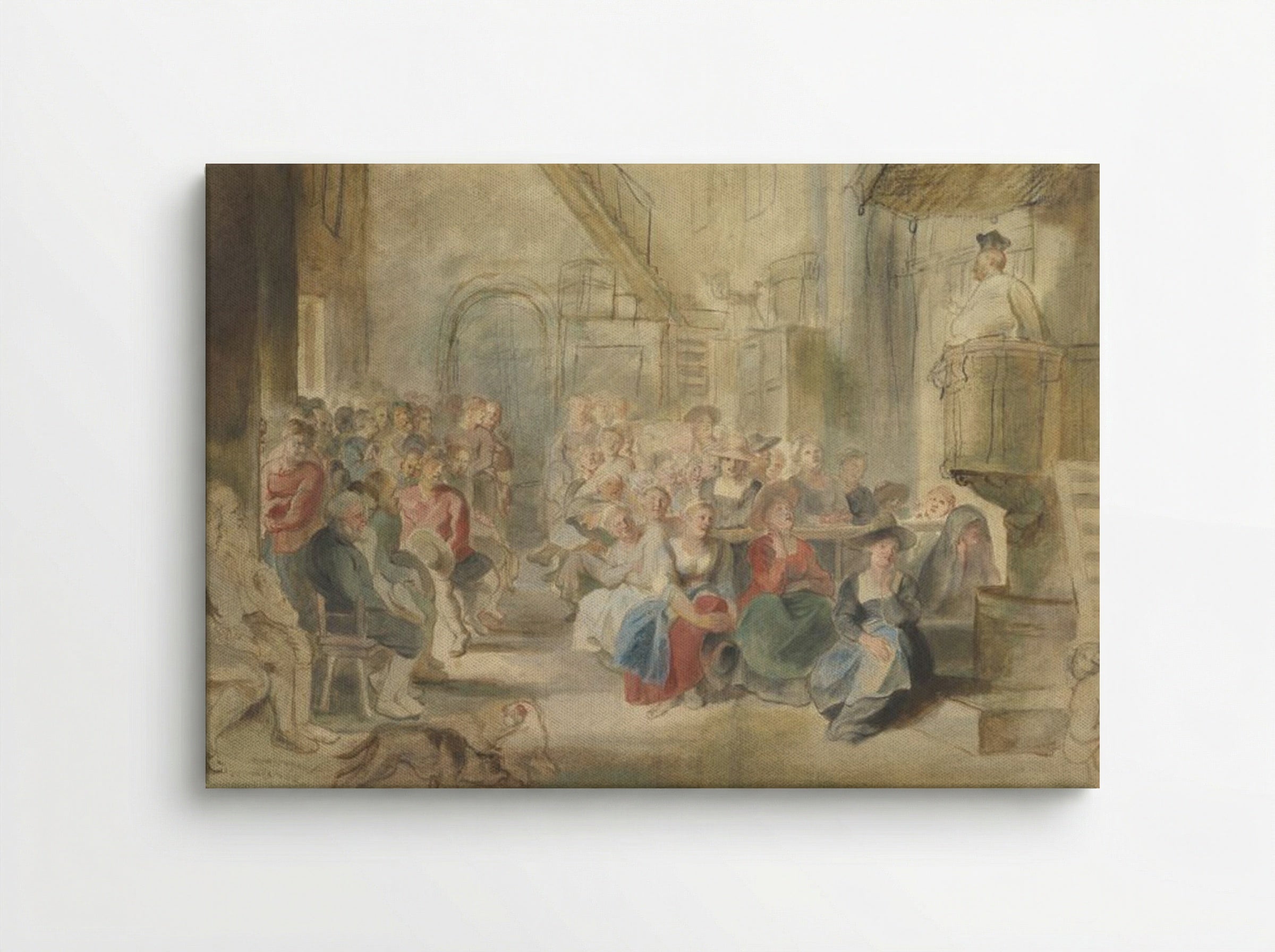 A Sermon in a Village Church - Peter Paul Rubens - Canvas