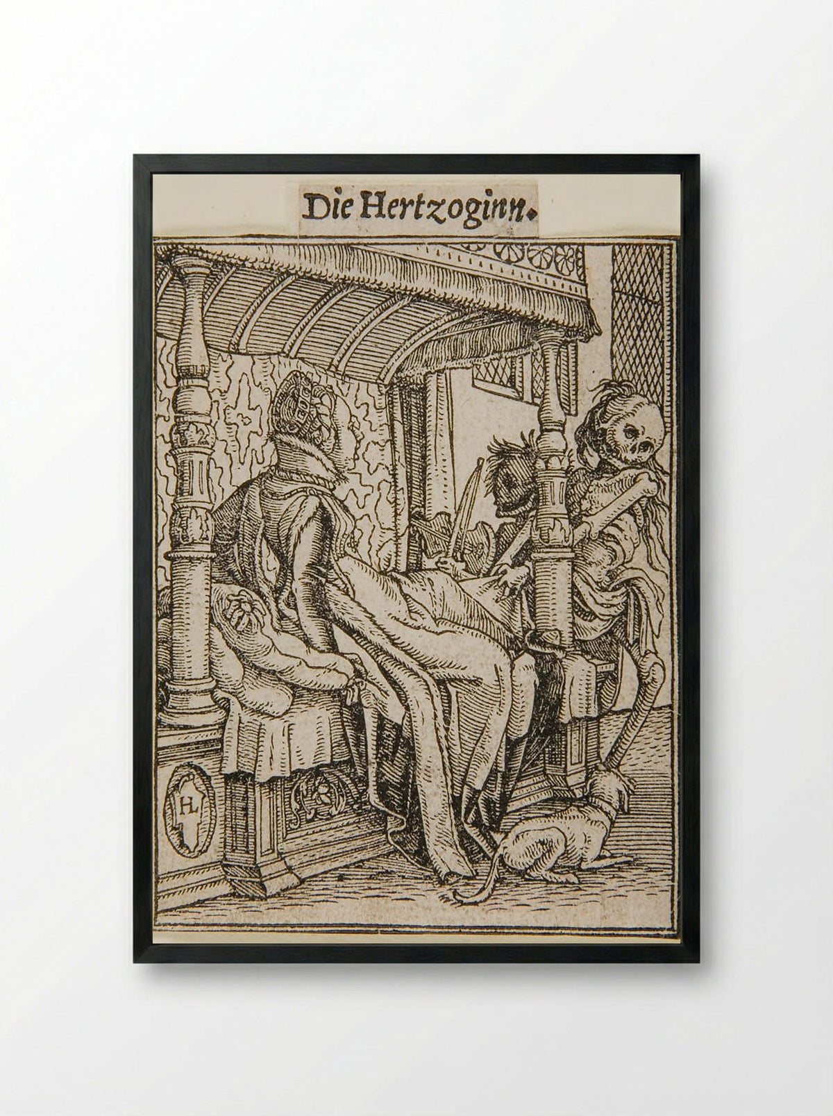 The Duchess - Hans Holbein the Younger - Framed Print Black