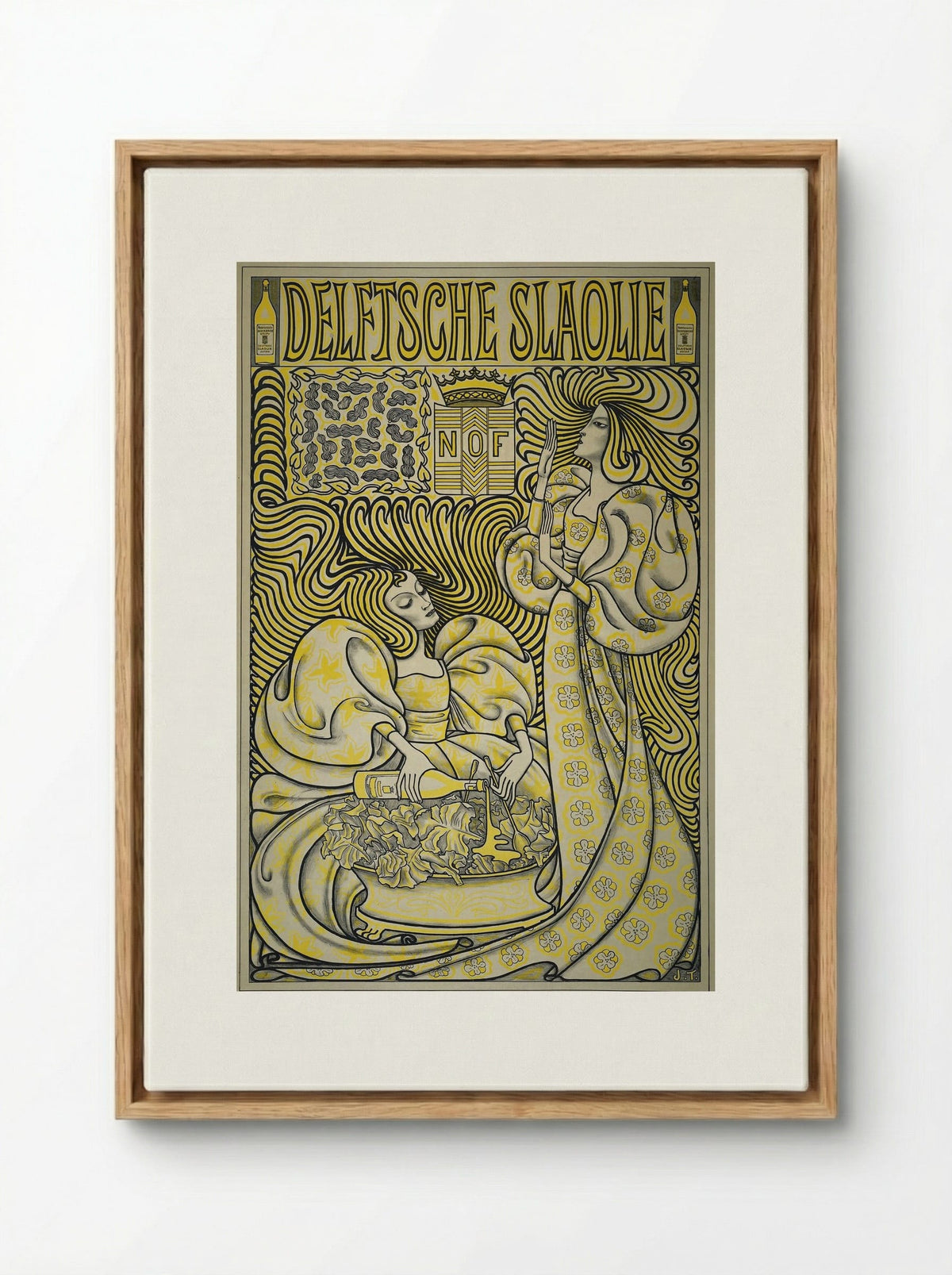Poster for Delft Salad Oil - Jan Toorop - Framed Canvas Wood