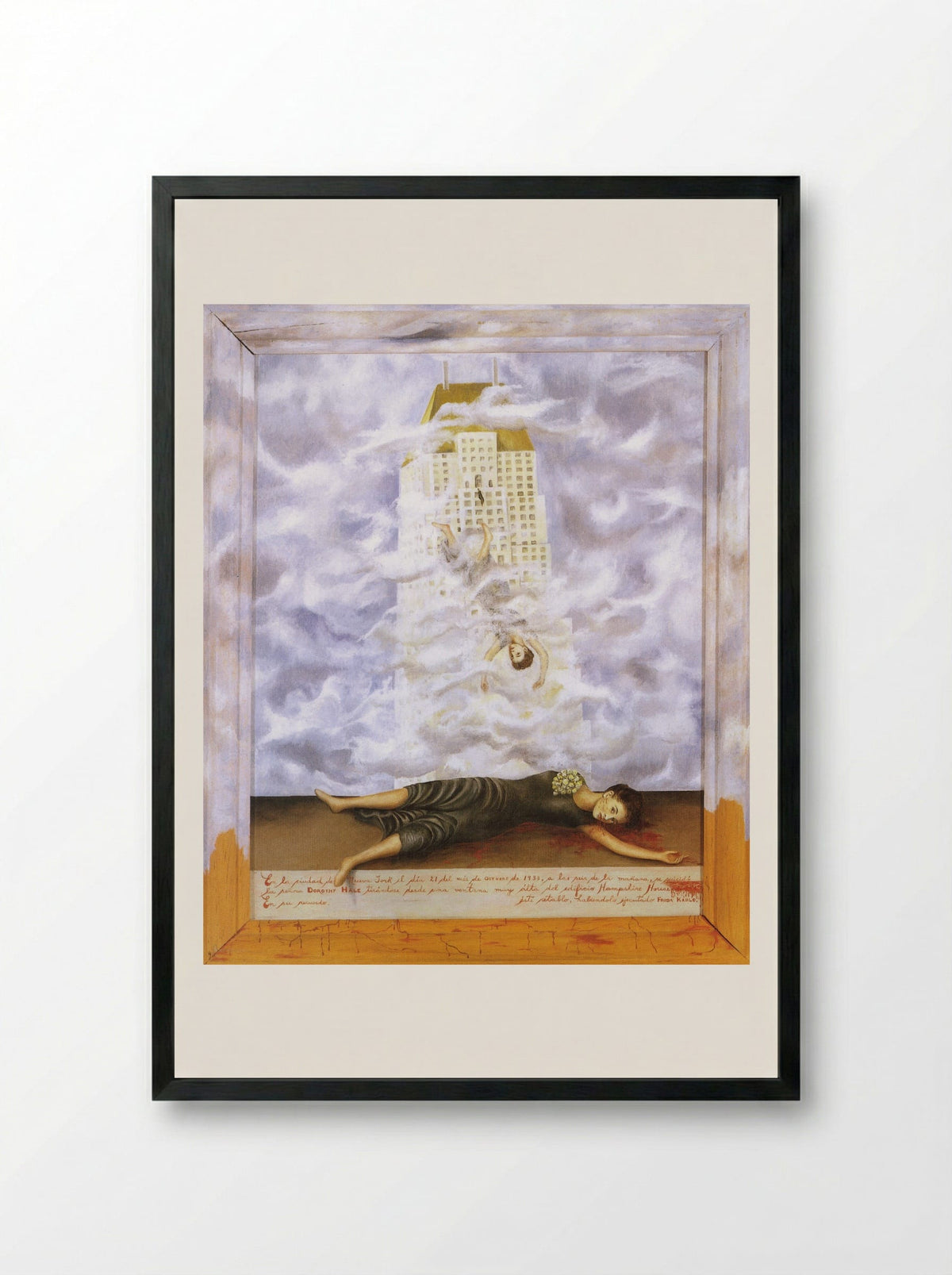 The Suicide of Dorothy Hale - Frida Kahlo - Framed Print Black