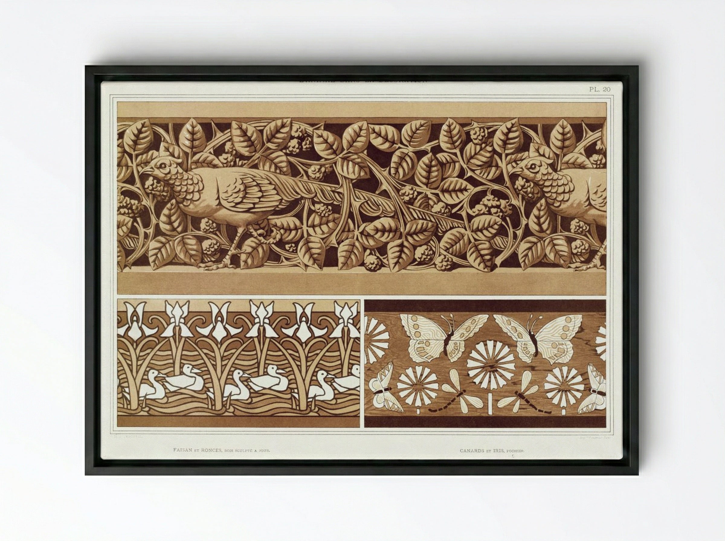 L'Animal dans la Décoration, Plate 20 - Maurice Pillard Verneuil - Framed Canvas Black