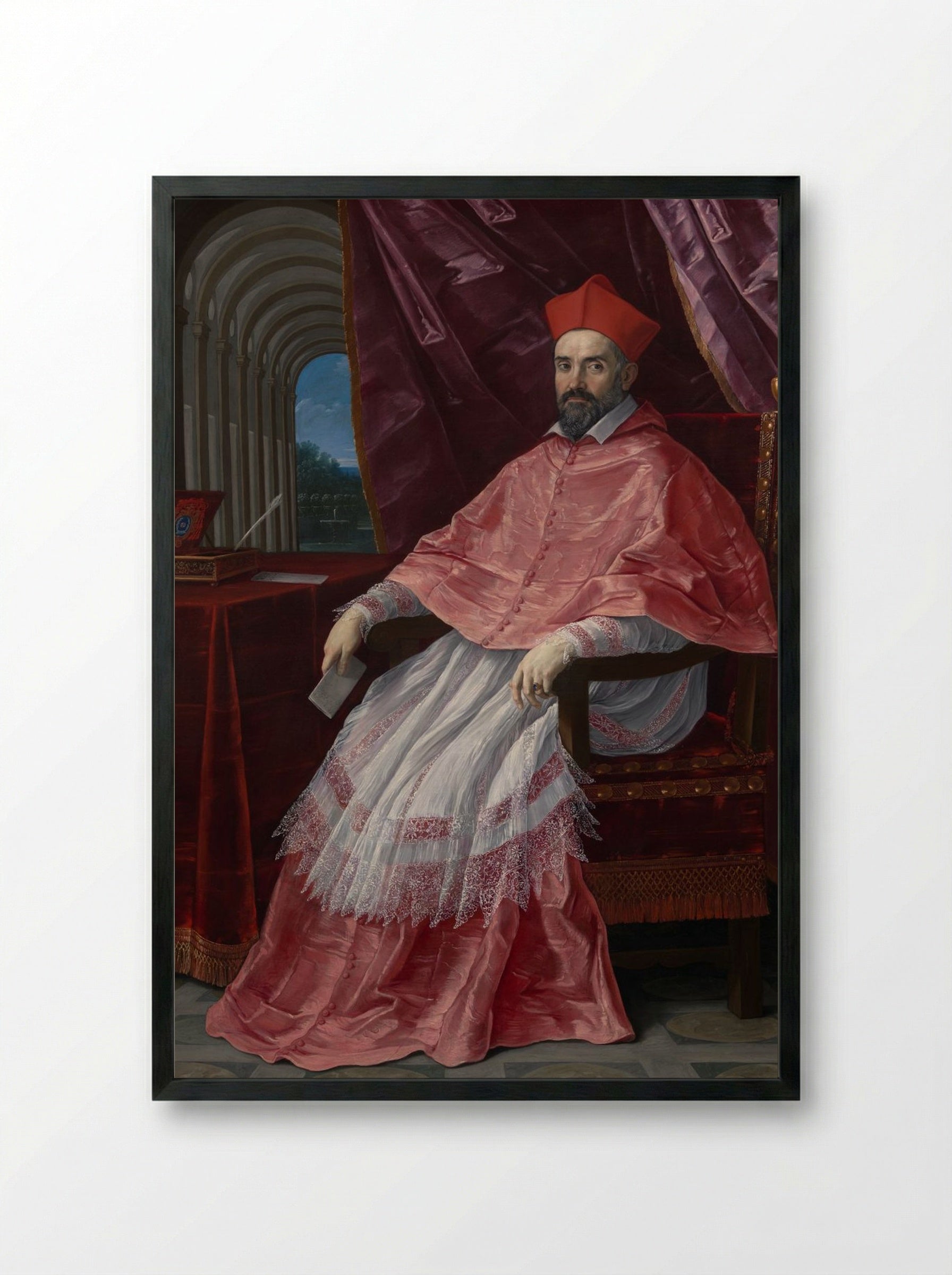 Cardinal Roberto Ubaldini - Guido Reni - Framed Print Black