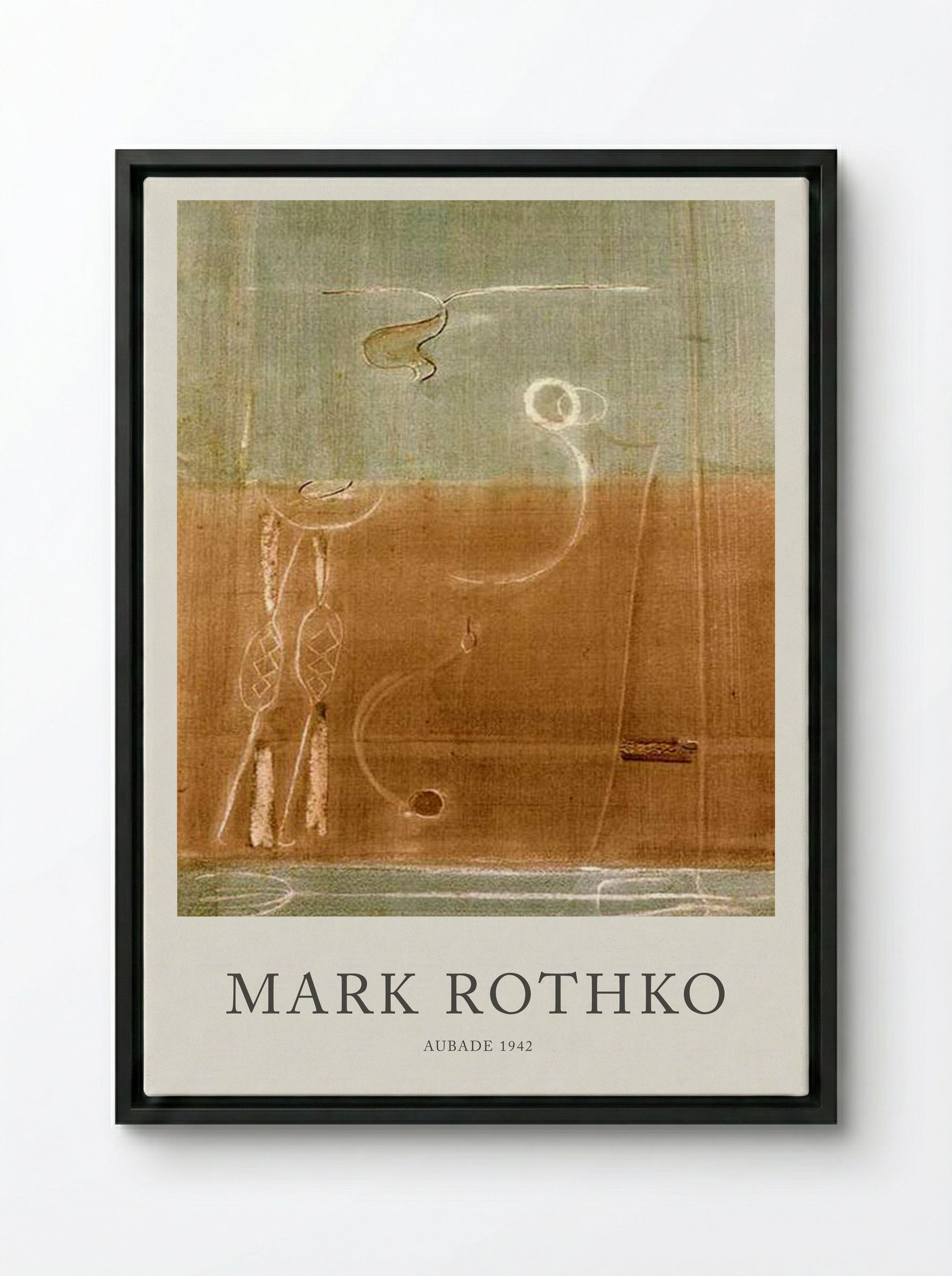 Aubade - Mark Rothko - Framed Canvas Black