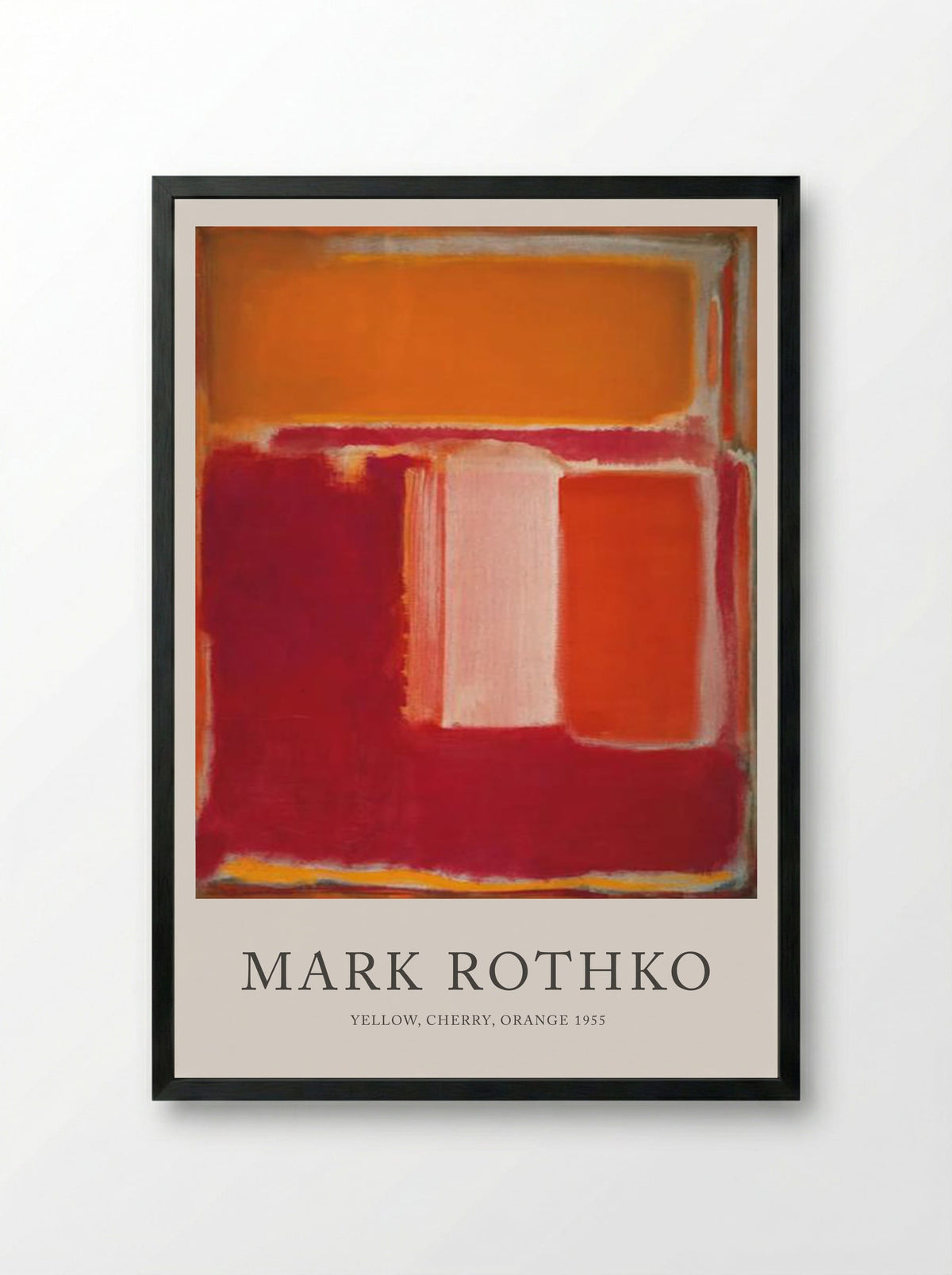 Yellow, Cherry, Orange - Mark Rothko - Framed Print Black