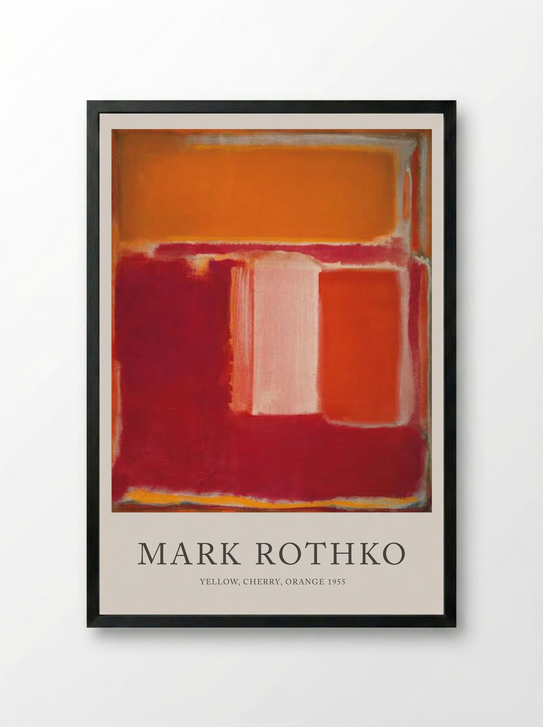 Yellow, Cherry, Orange - Mark Rothko - Framed Print Black