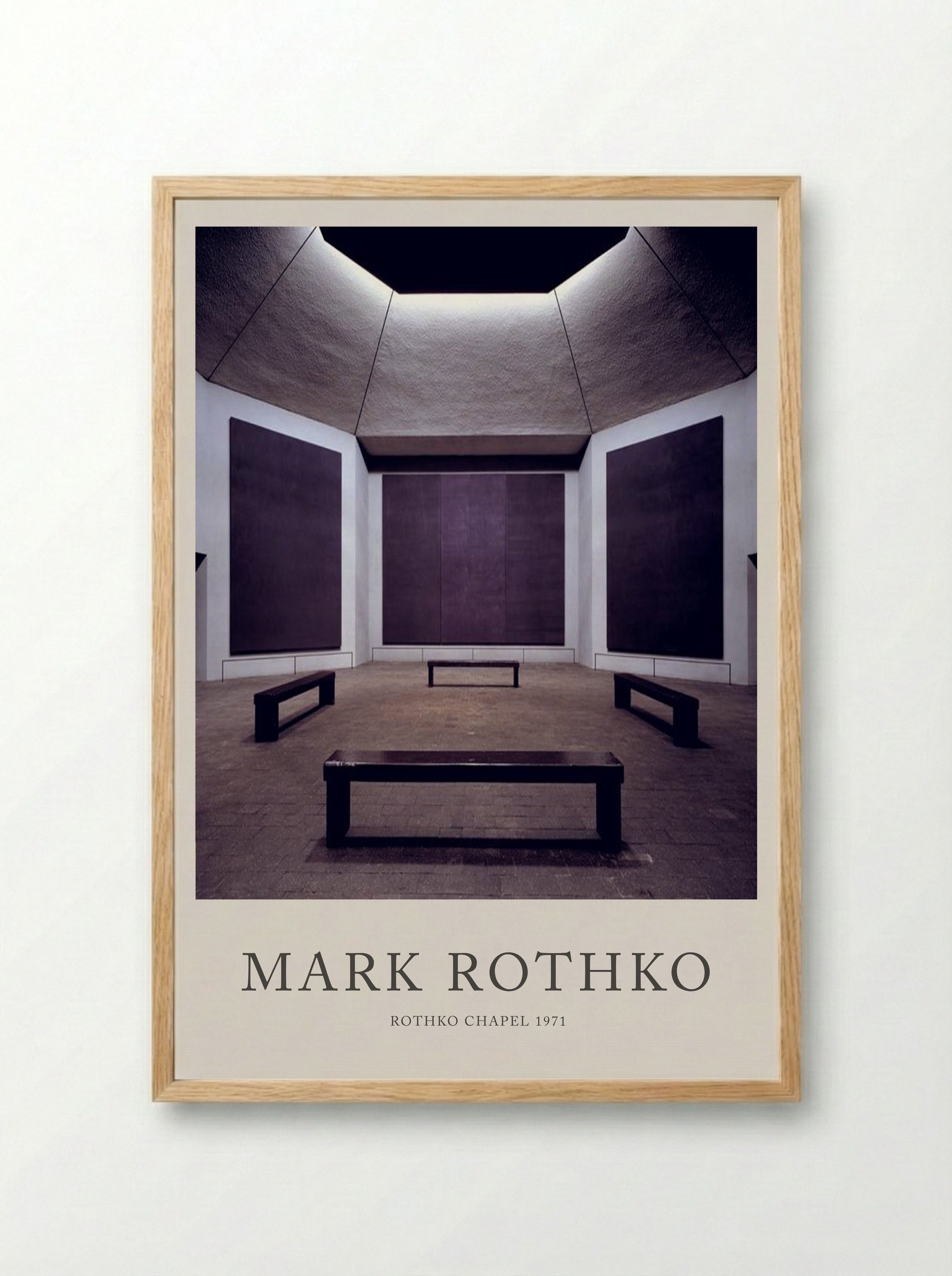 Rothko Chapel Interior - Mark Rothko - Framed Print Wood