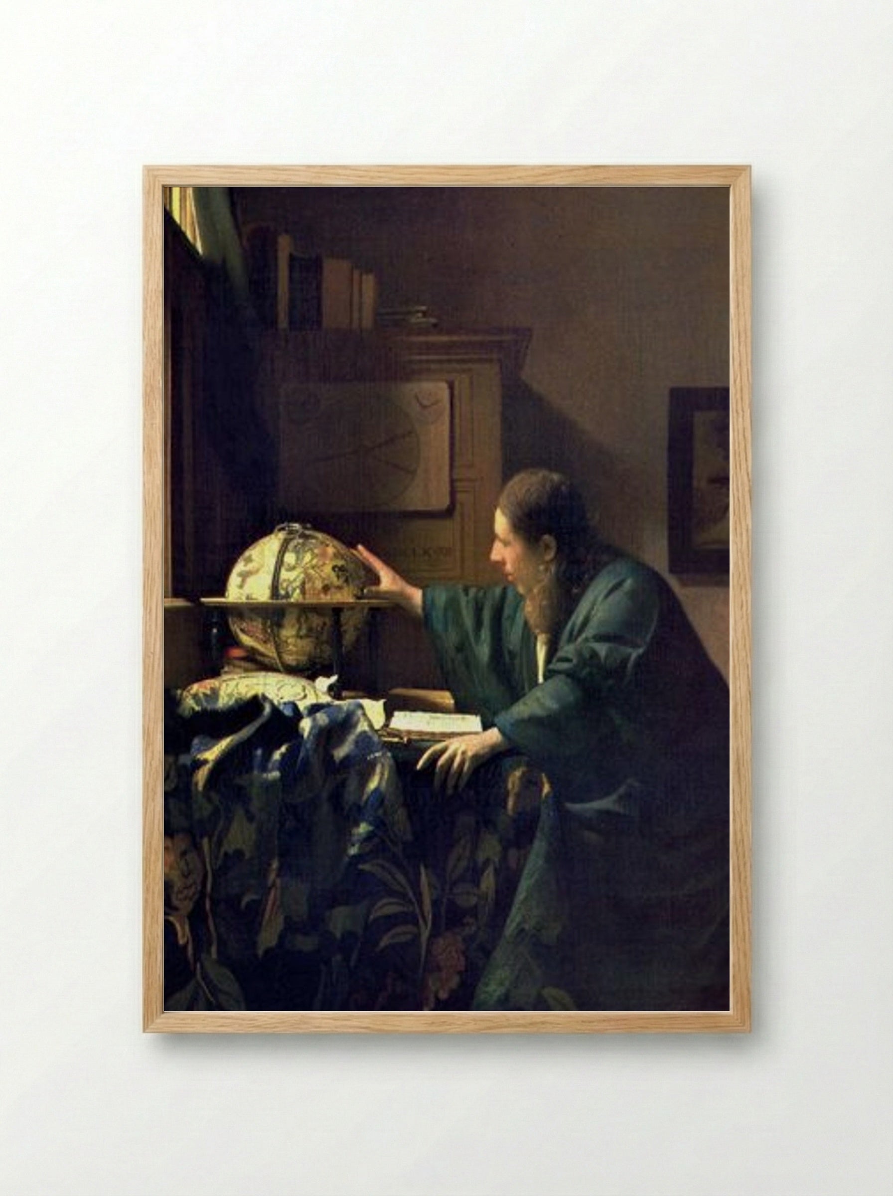 The Astronomer - Johannes Vermeer - Framed Print Wood