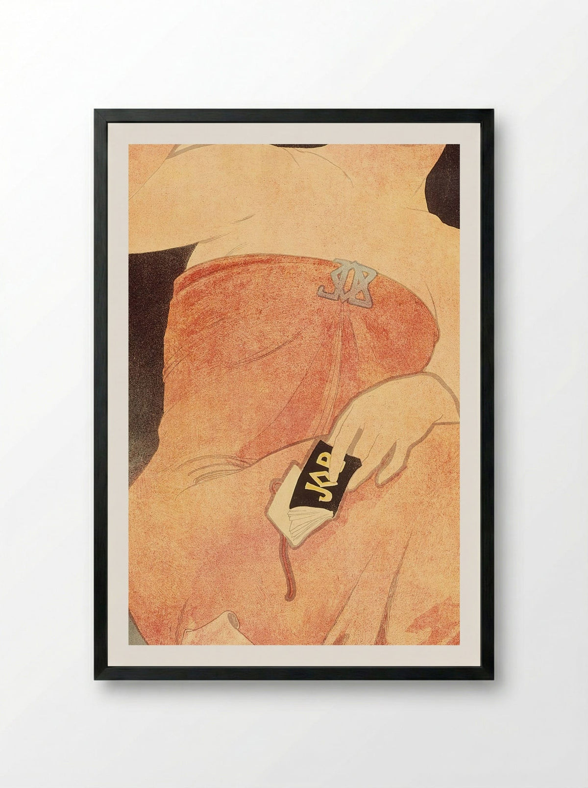 Job Cigarette Advertisement - Alphonse Mucha - Framed Print Black