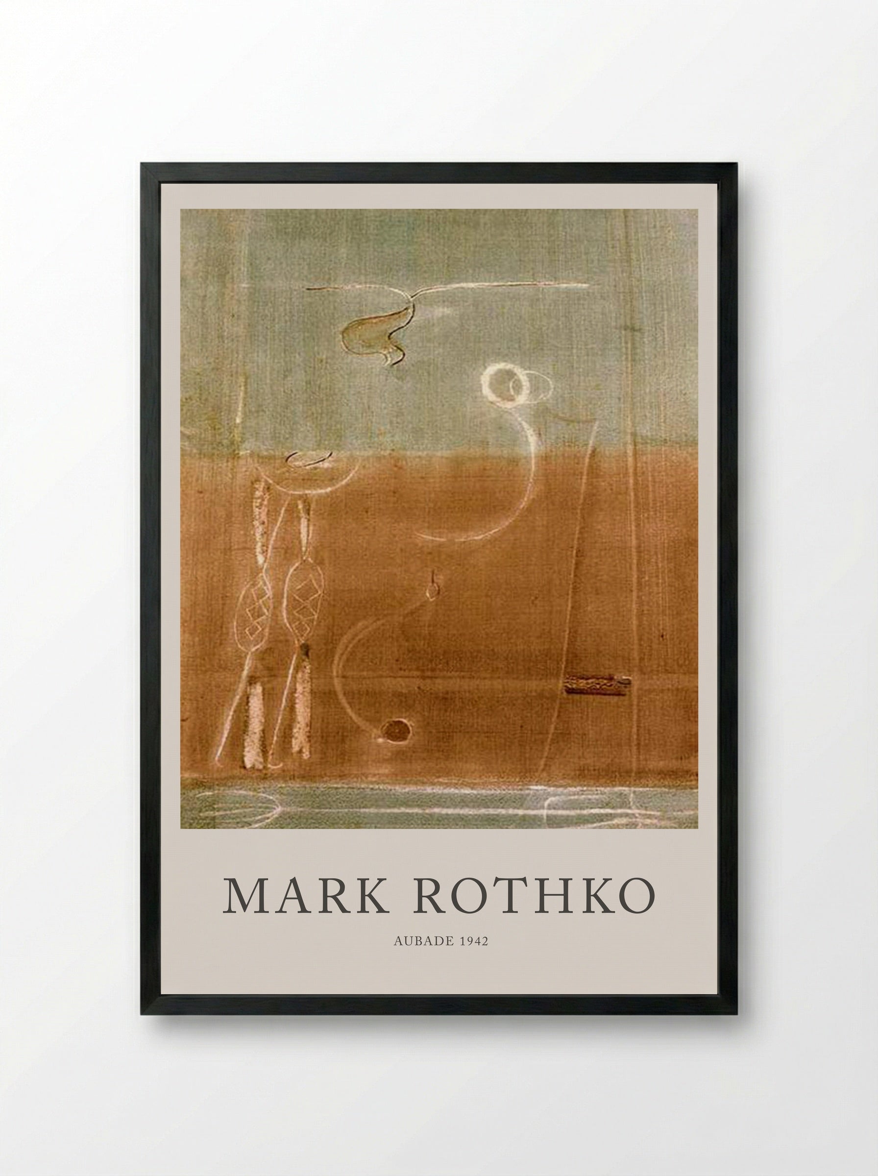 Aubade - Mark Rothko - Framed Print Black