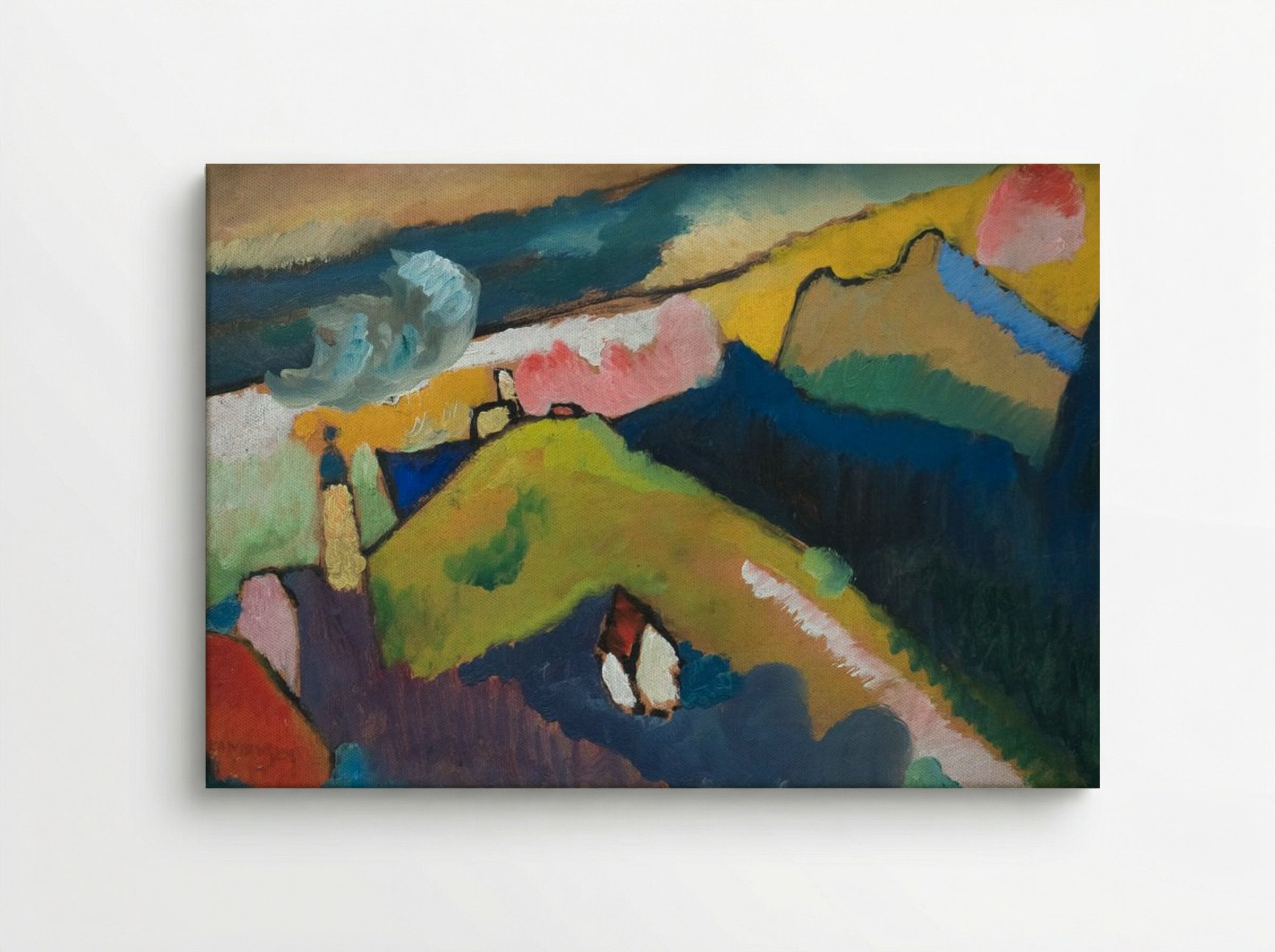 Murnau Mountain Landscape with Church - Wassily Kandinsky - Canvas