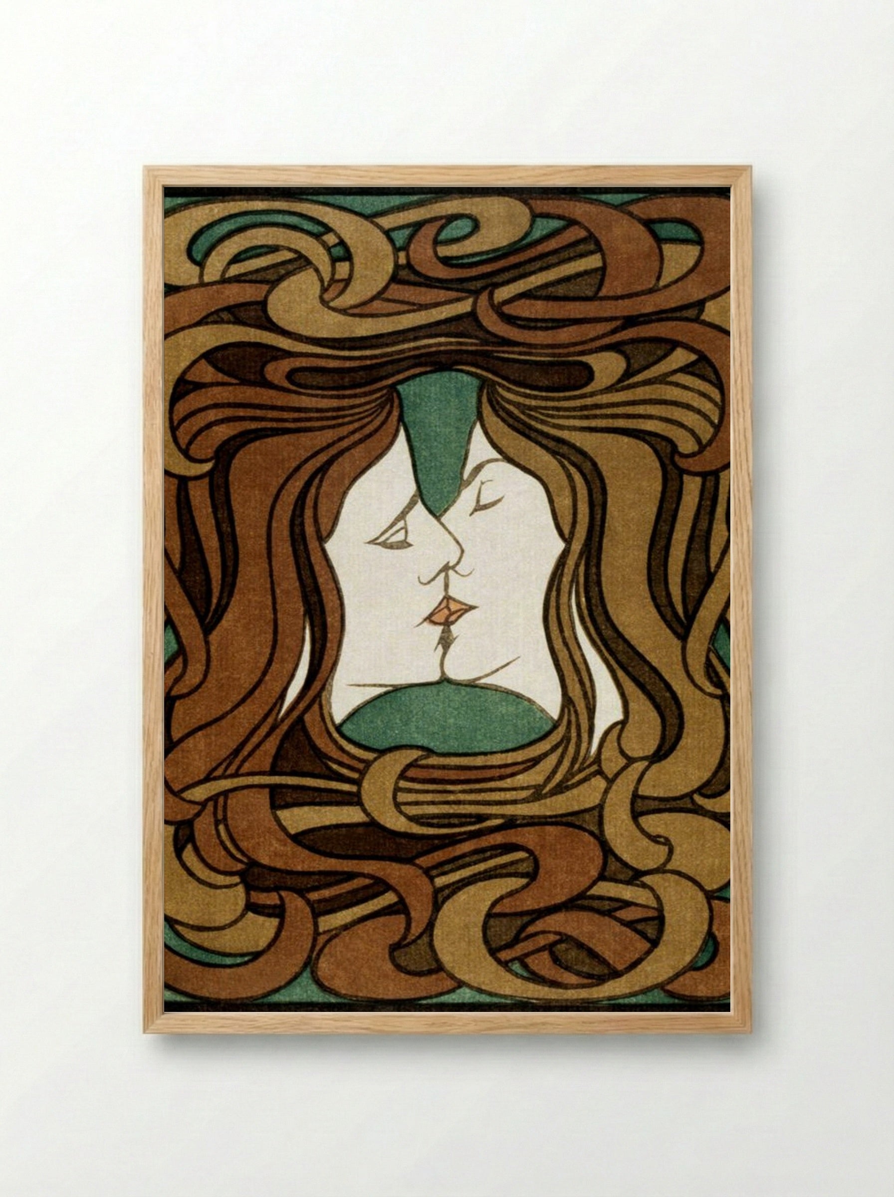 The Kiss - Peter Behrens - Framed Print Wood