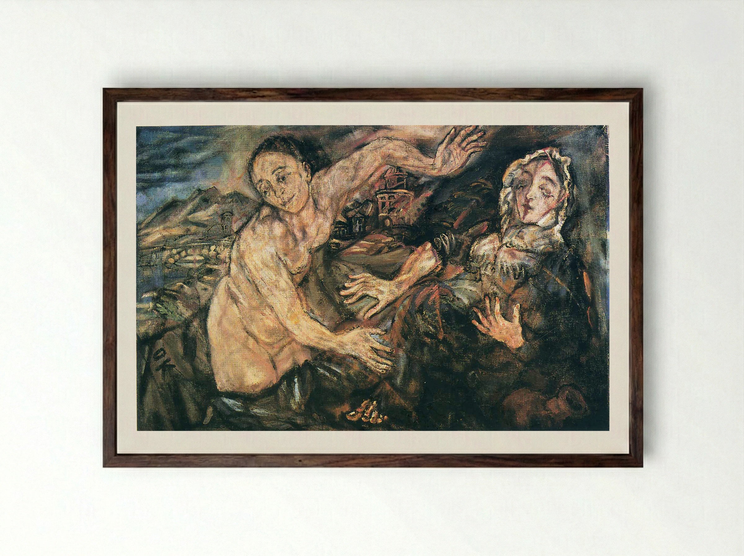 The Annunciation - Paula Modersohn-Becker - Framed Print Dark Wood