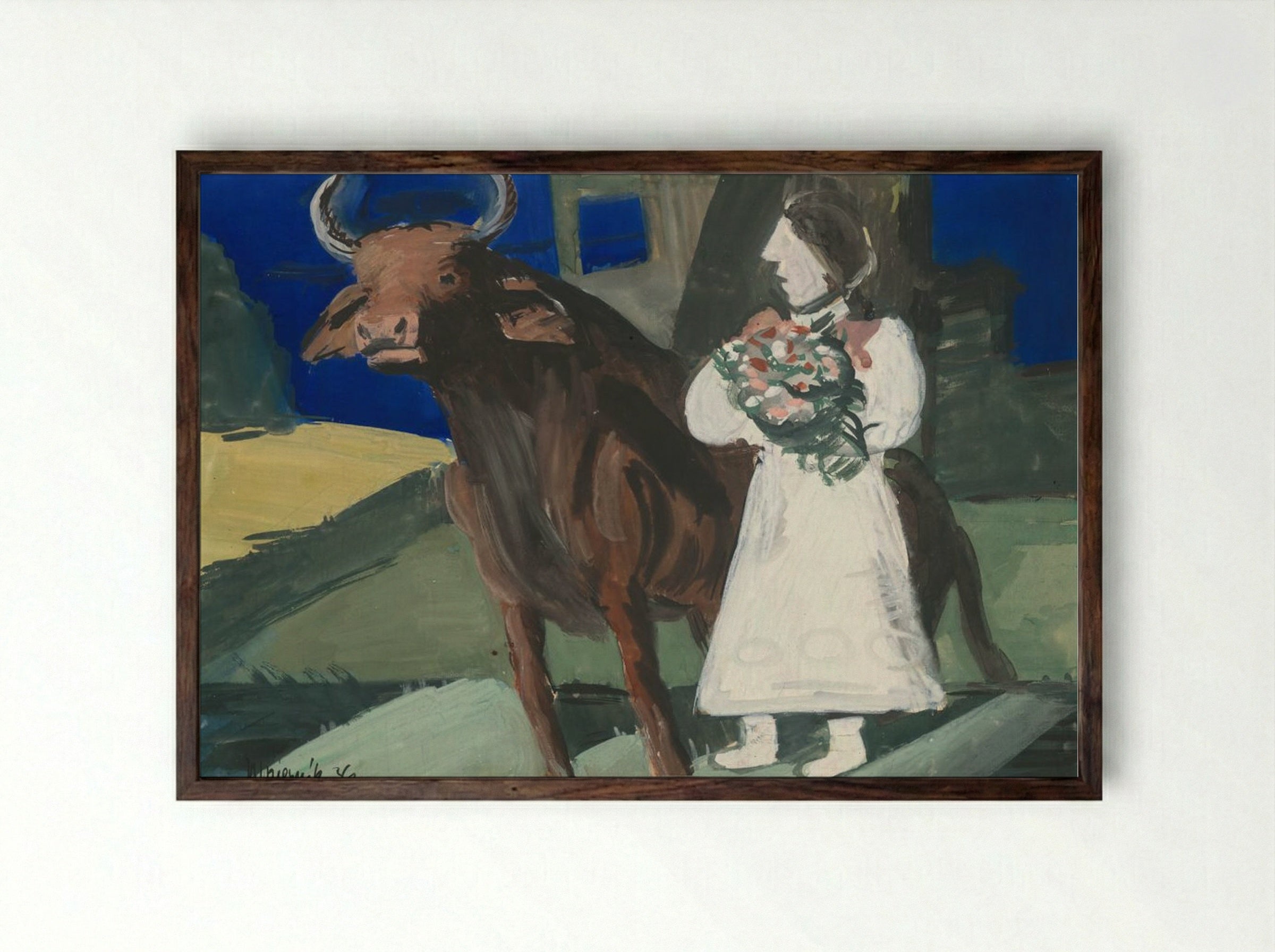 The Bride - Cyprián Majerník - Framed Print Dark Wood