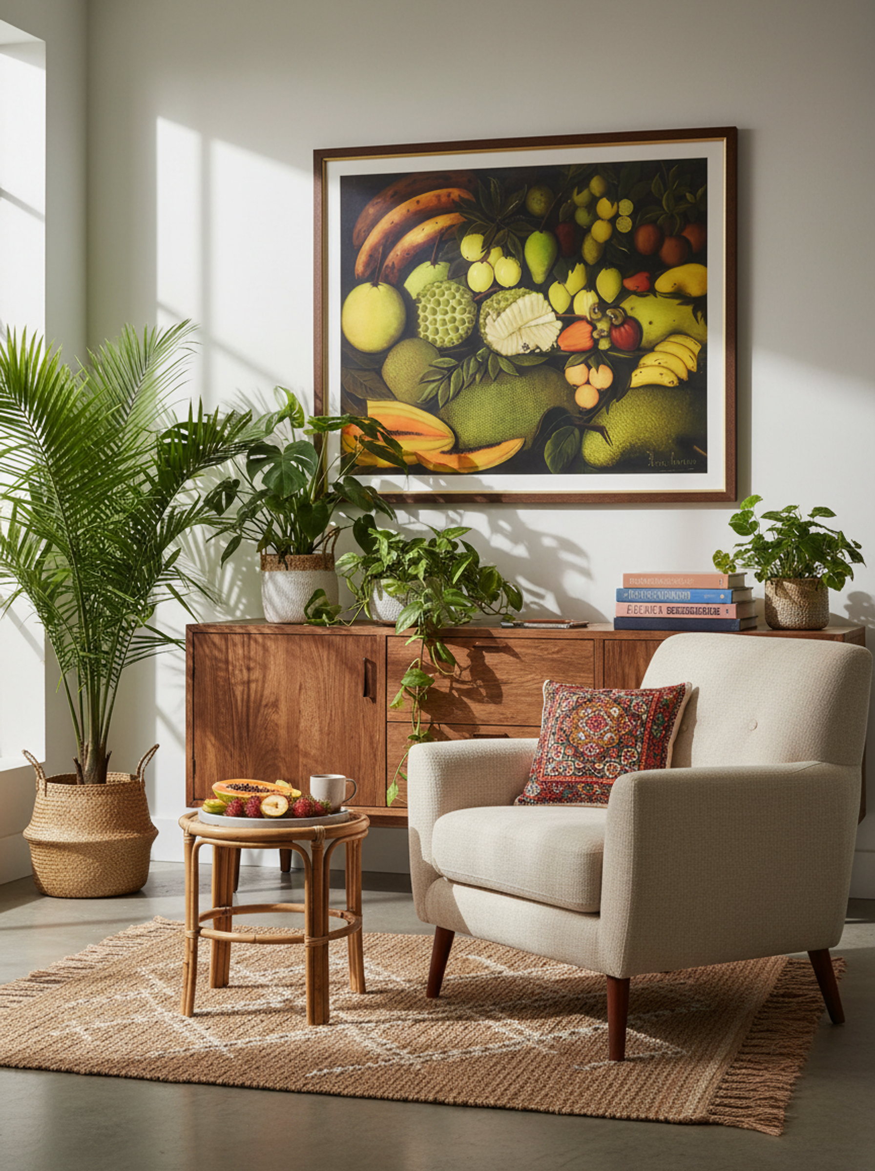 Still Life with Exotic Fruit by Henri Rousseau – Naïve Art Tropical Fruit Print - Lifestyle