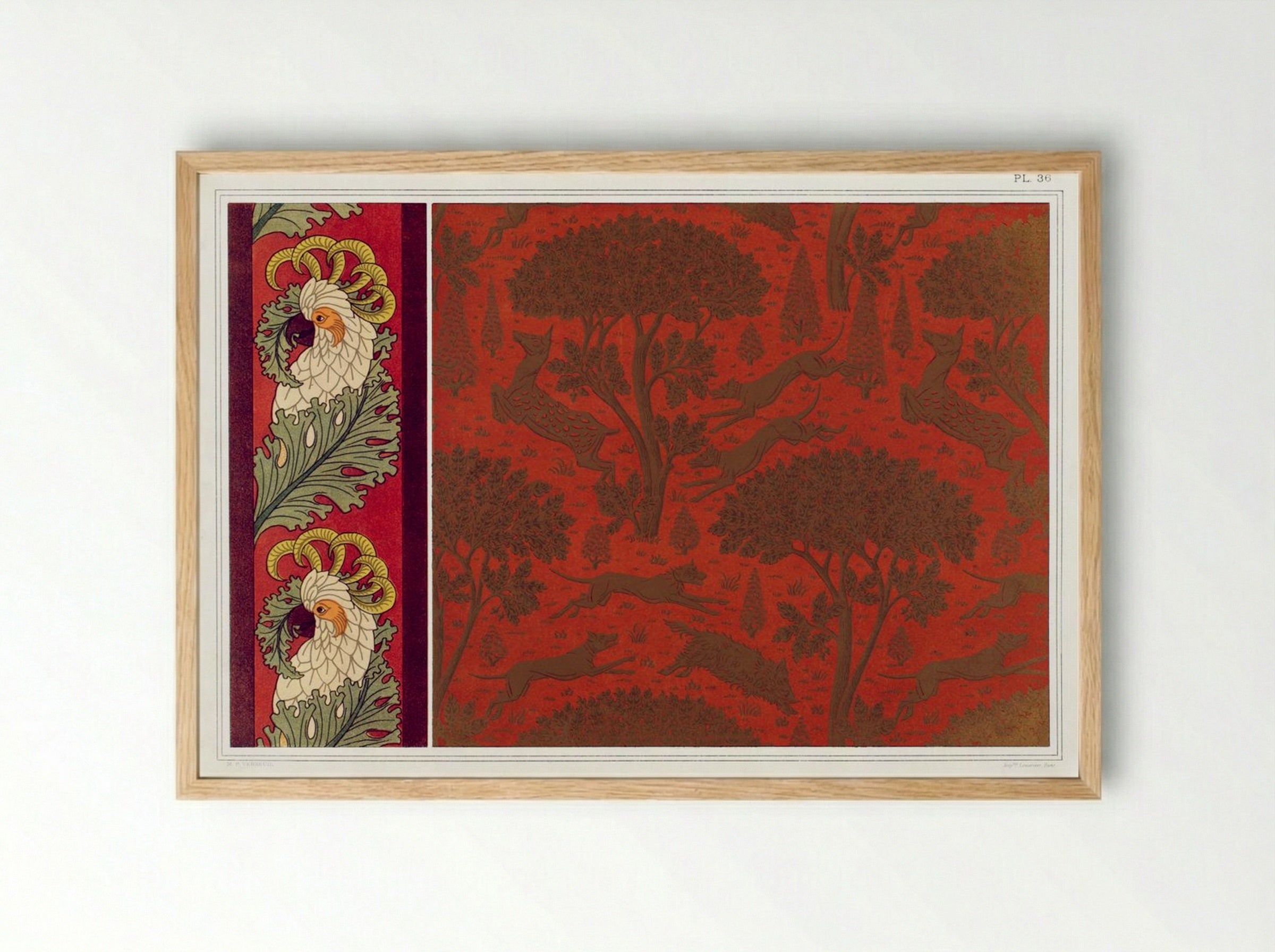 L'Animal dans la Décoration, Plate 36 - Maurice Pillard Verneuil - Framed Print Wood