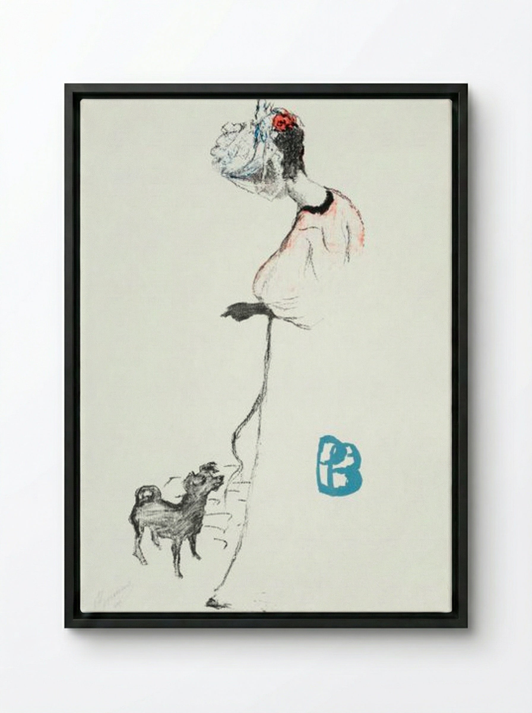 Le Salon des Cent - Pierre Bonnard - Framed Canvas Black