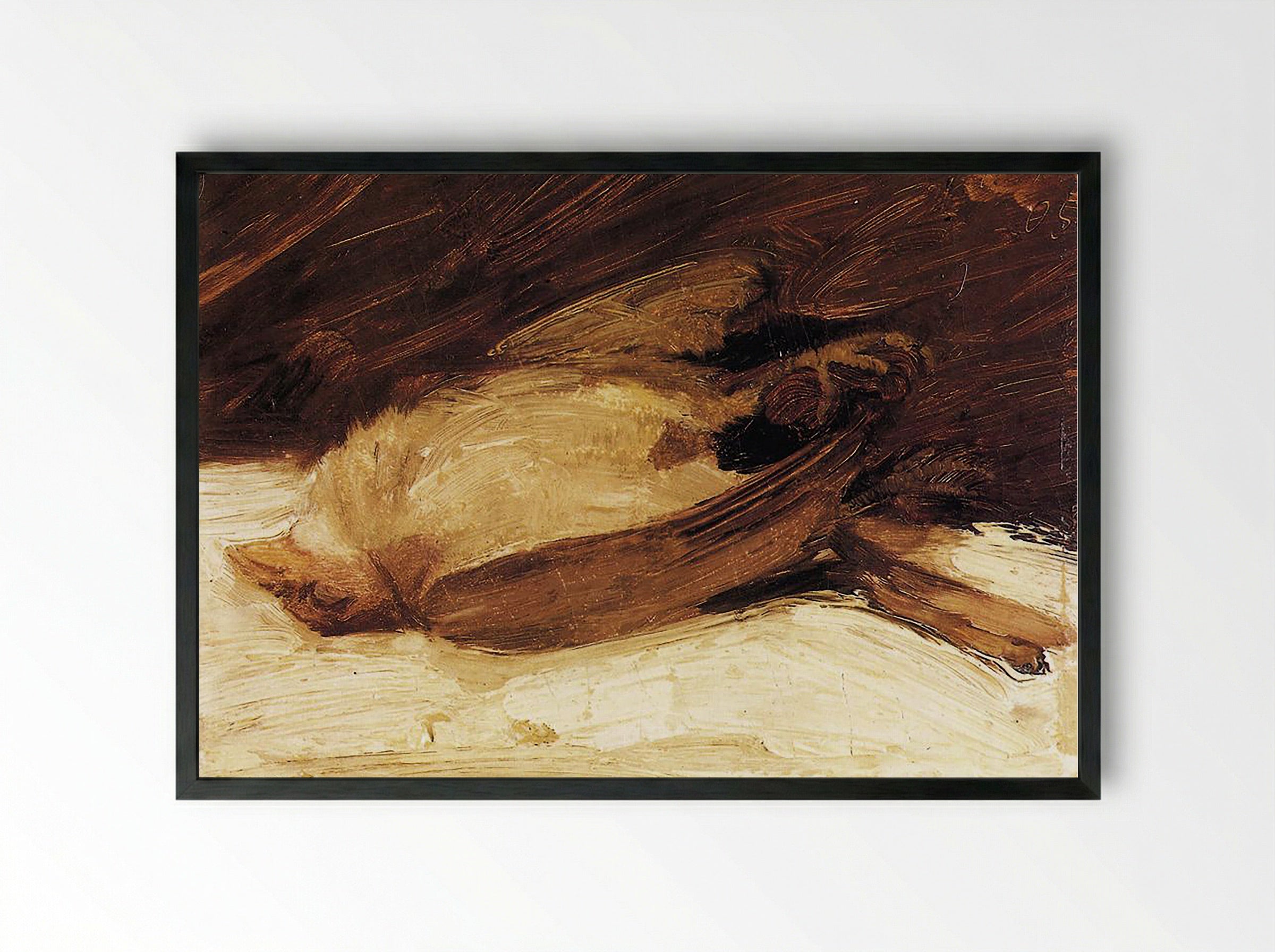 The Dead Sparrow - Théodule-Augustin Ribot - Framed Print Black