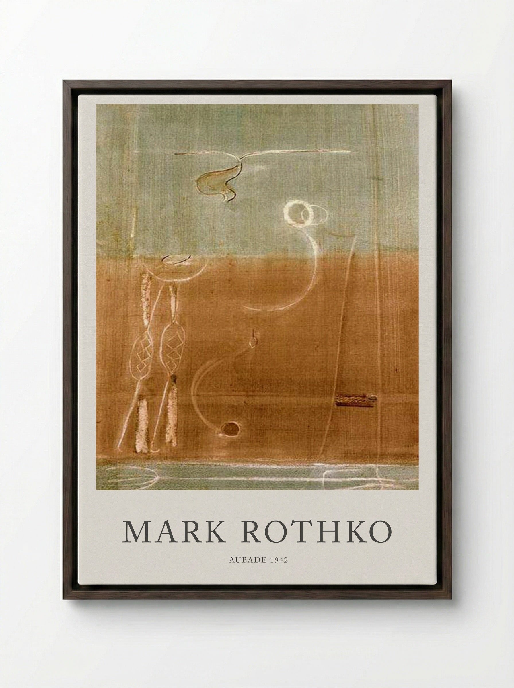 Aubade - Mark Rothko - Framed Canvas Dark Wood
