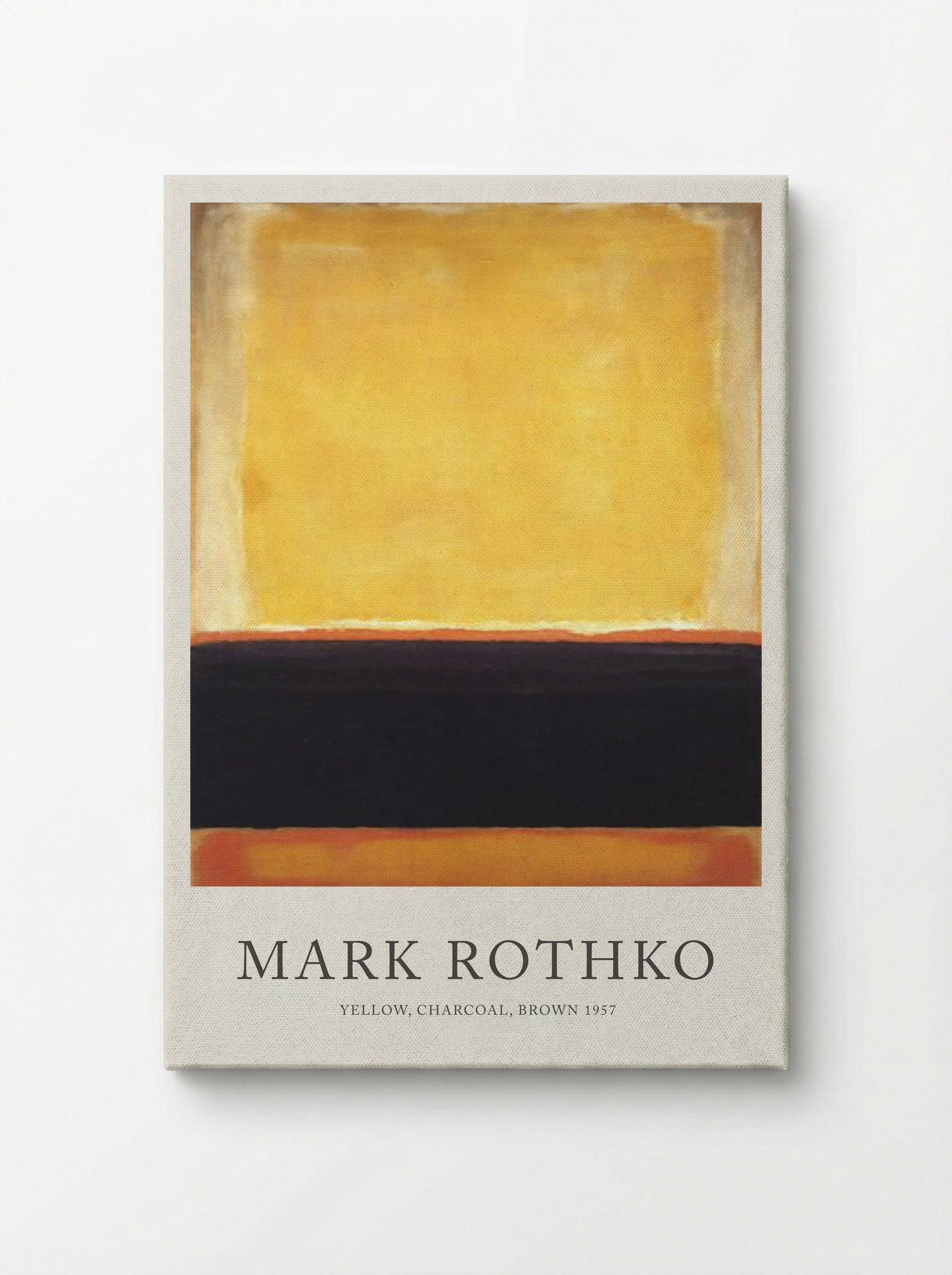 Yellow, Charcoal, Brown - Mark Rothko - Canvas