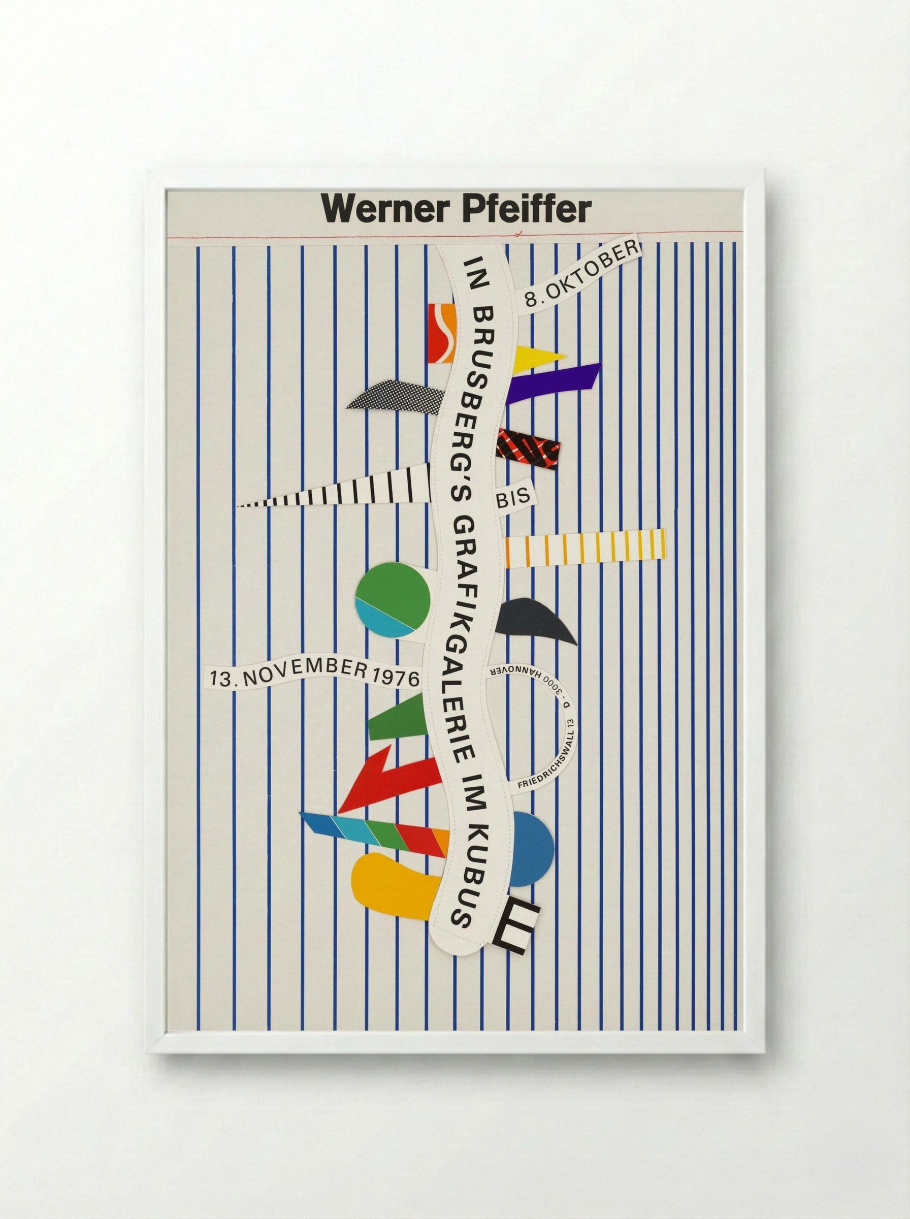Exhibition in Brusberg's Grafikgalerie im Kubus - Werner Pfeiffer - Framed Print White