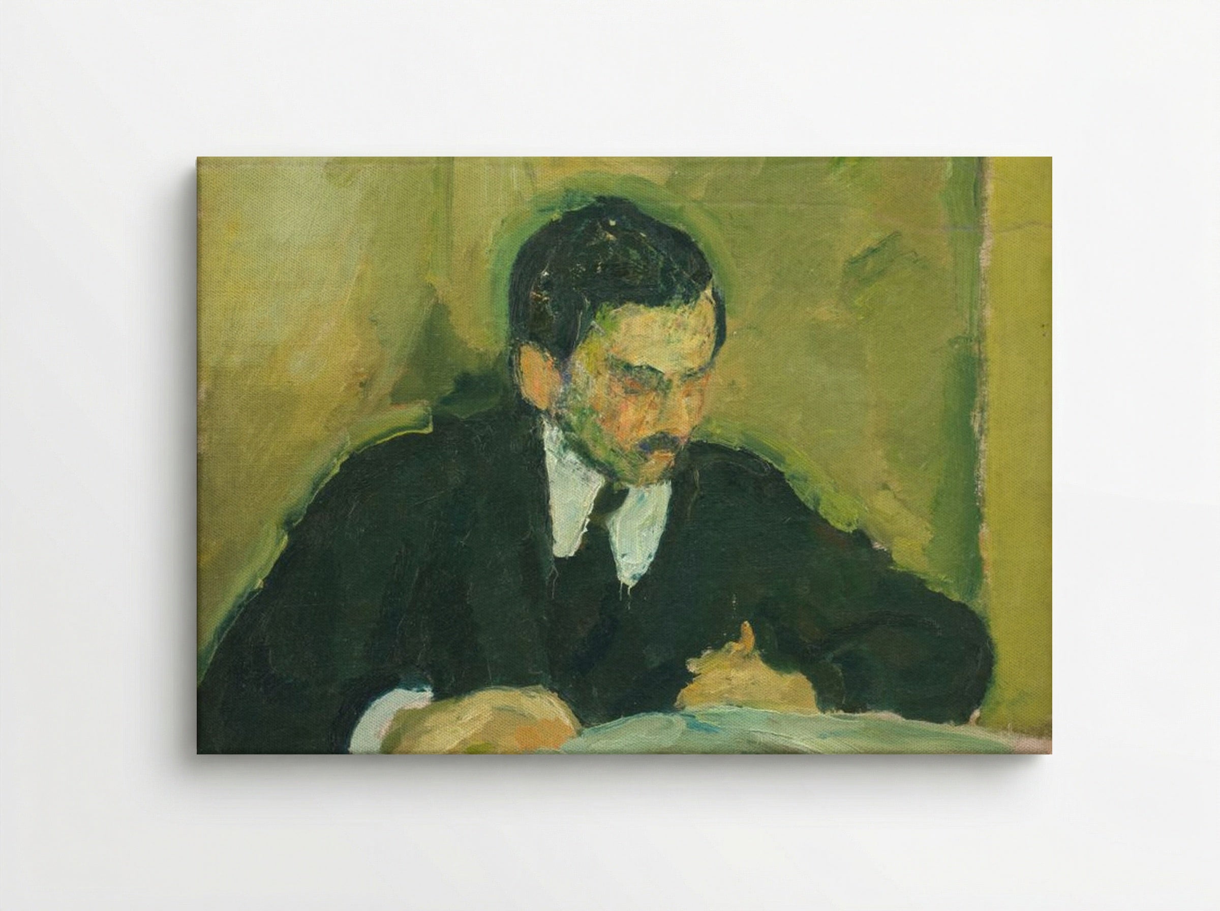 The Painter Ernst Goldschmidt Reading - Harald Giersing - Canvas