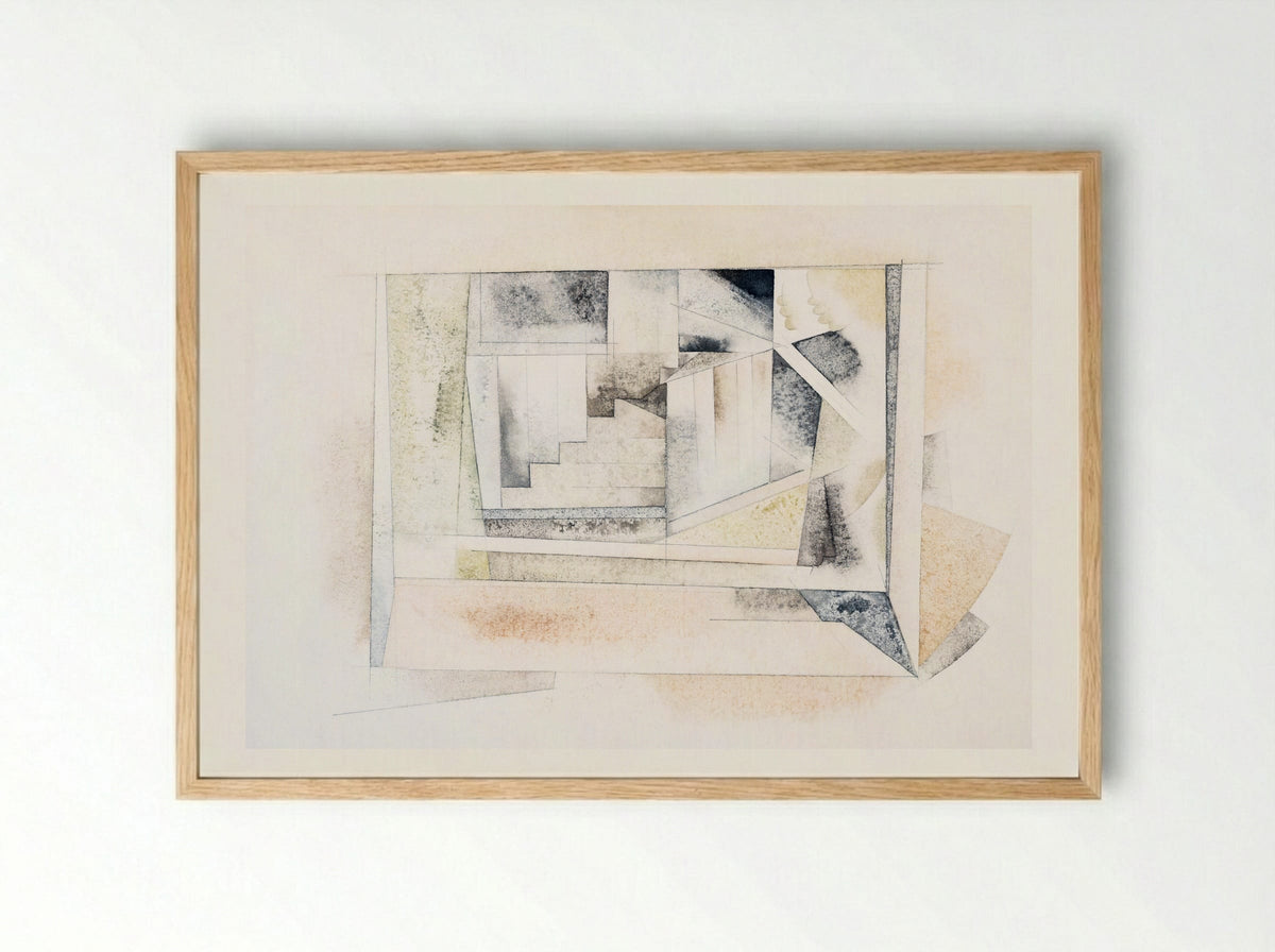 Bermuda Stairway - Charles Demuth - Framed Print Wood