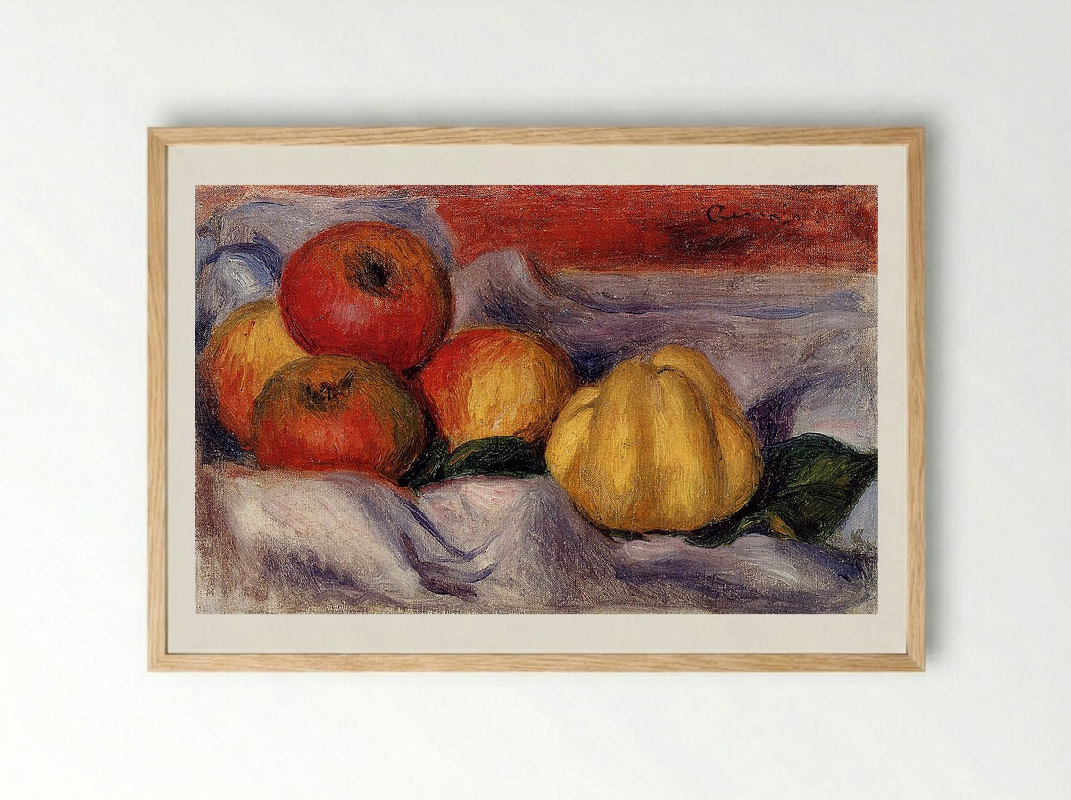 Still Life with Apples - Pierre-Auguste Renoir - Framed Print Wood