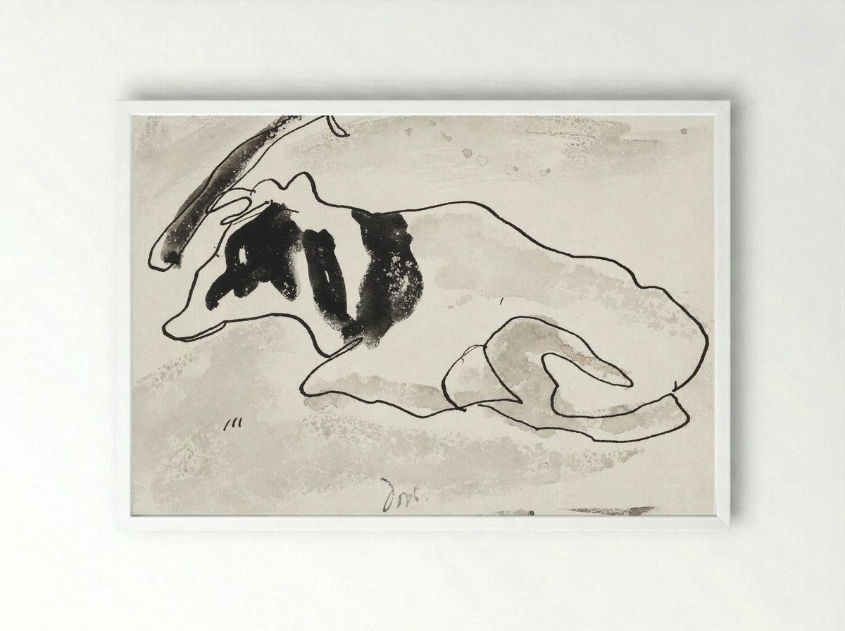 Cow II - Arthur Dove - Framed Print White