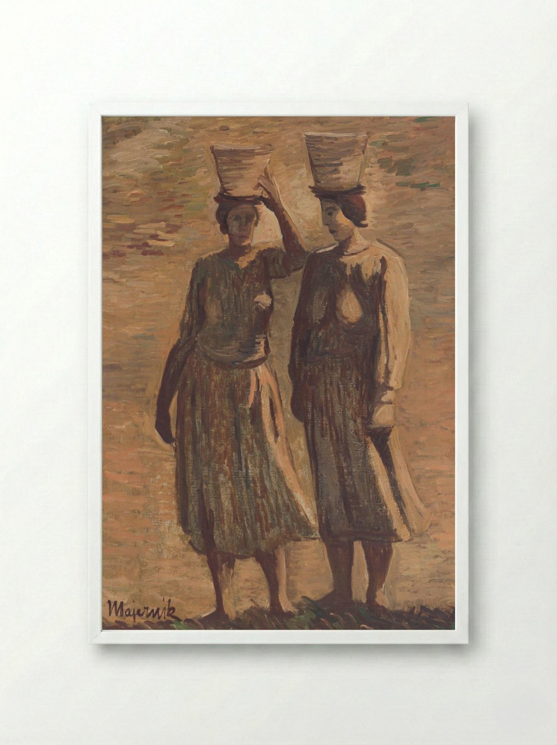 Water Bearers - Cyprián Majerník - Framed Print White