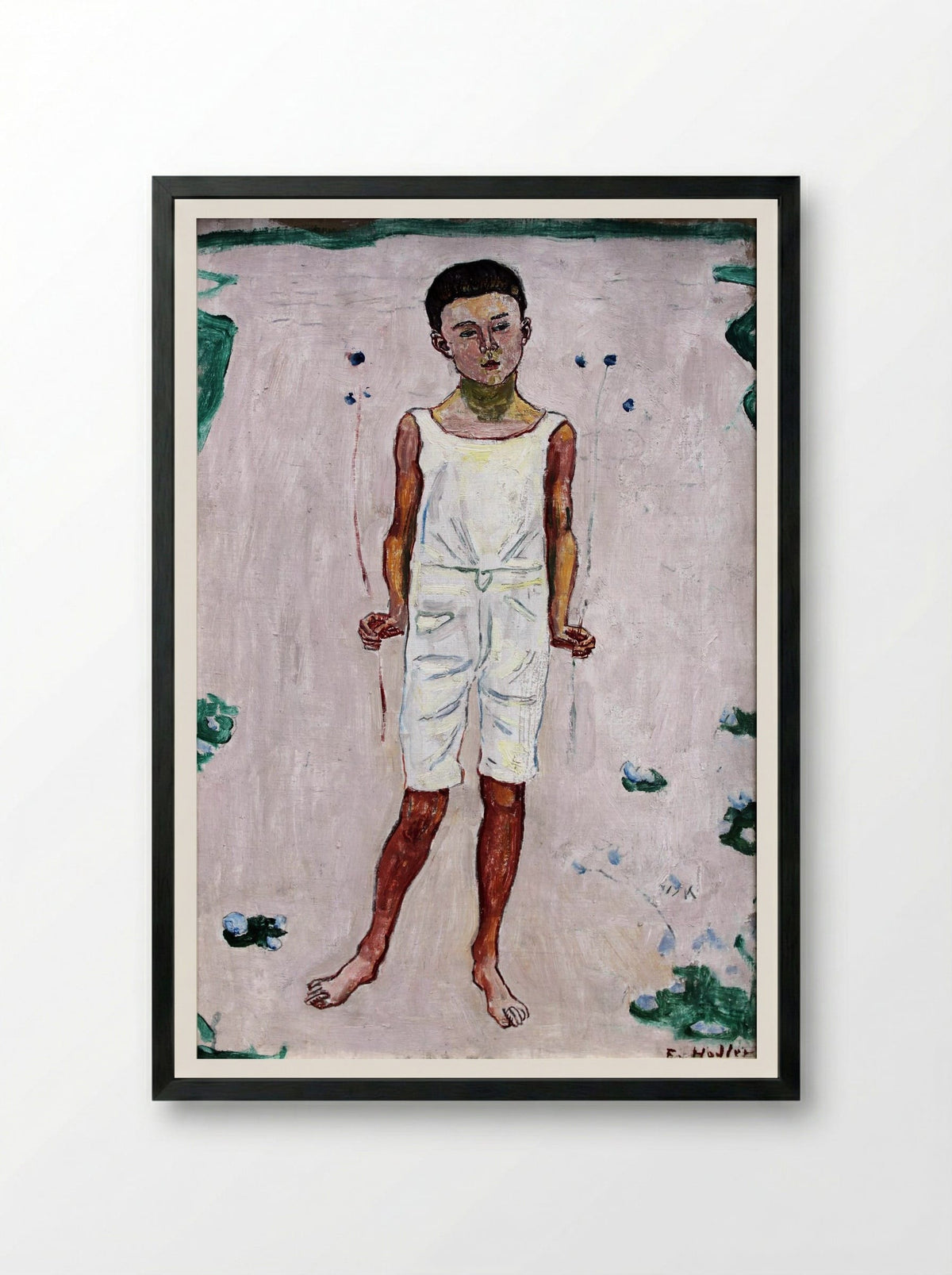 Childhood - Ferdinand Hodler - Framed Print Black