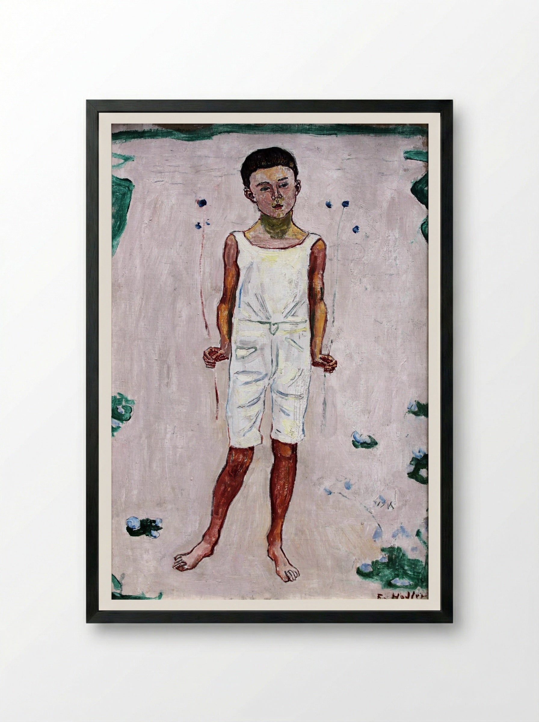Childhood - Ferdinand Hodler - Framed Print Black