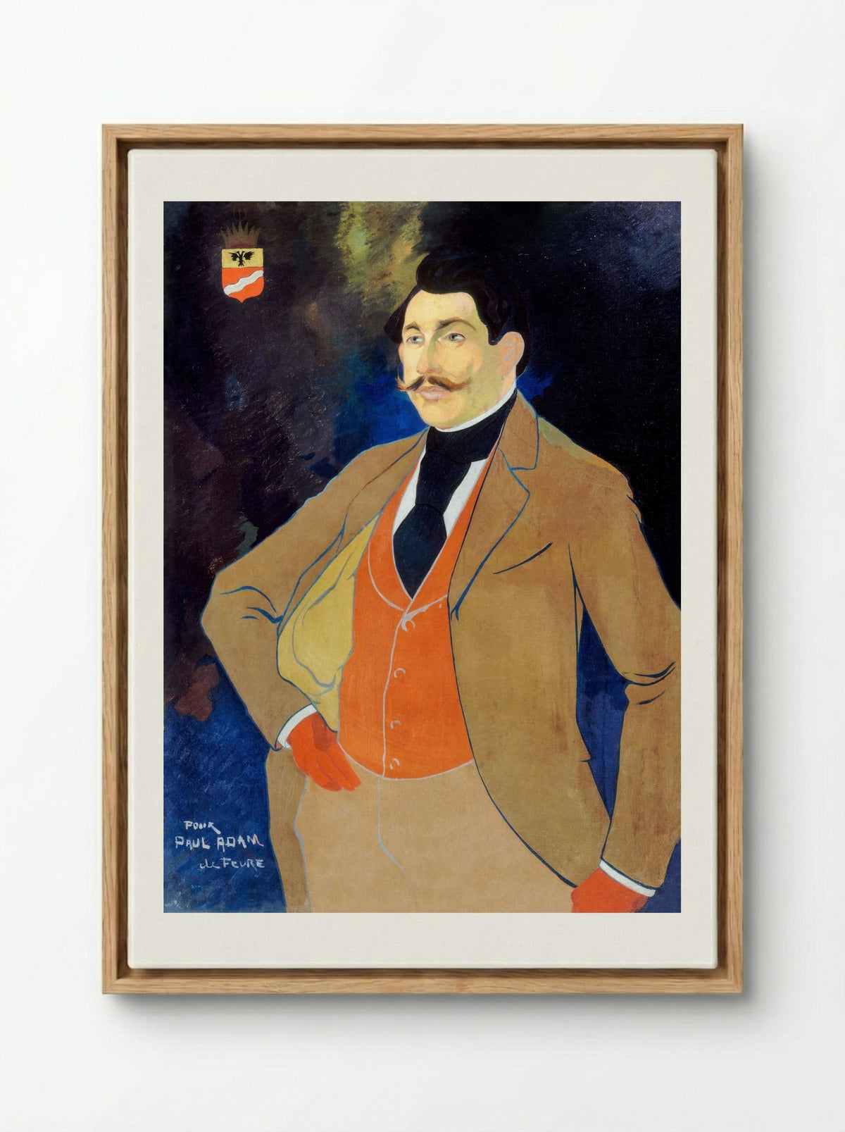 Portrait of Paul Adam - Georges de Feure - Framed Canvas Wood