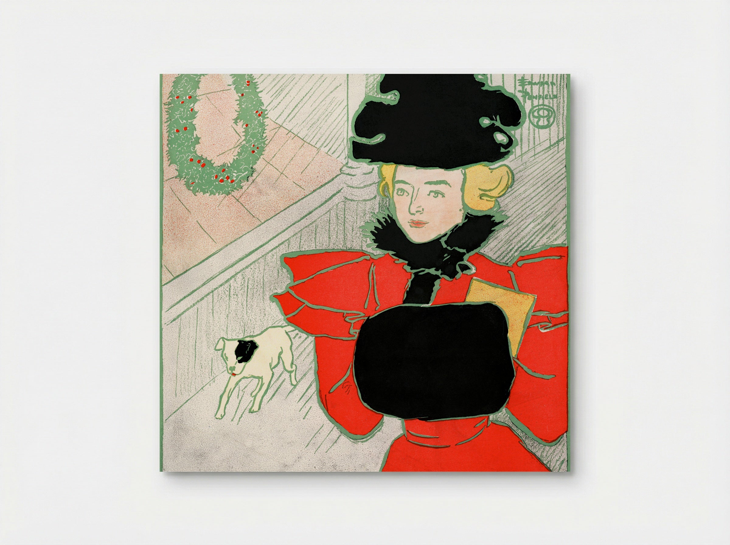 Vintage Christmas Card - Edward Penfield - Poster