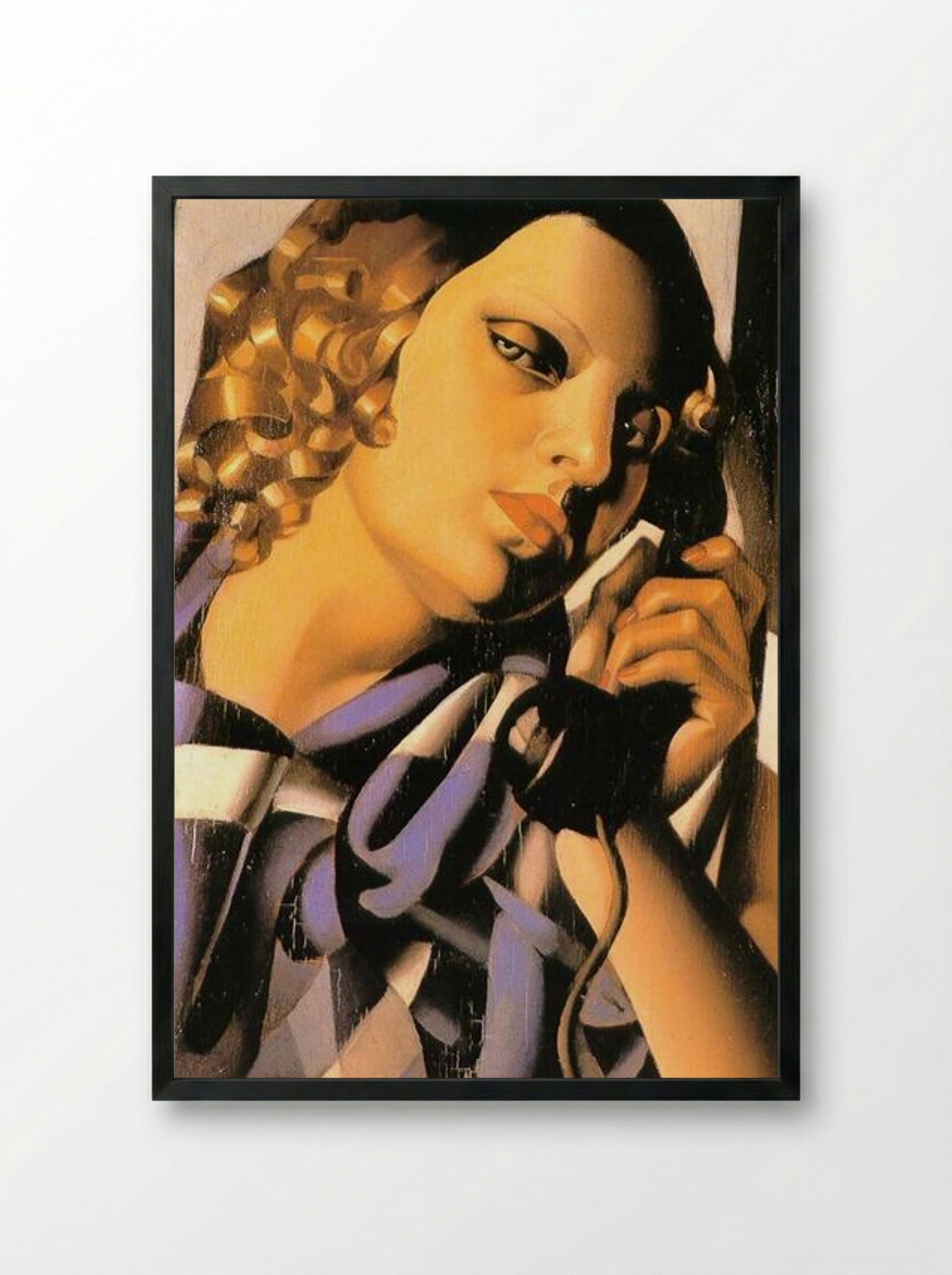 The Telephone - Tamara de Lempicka - Framed Print Black