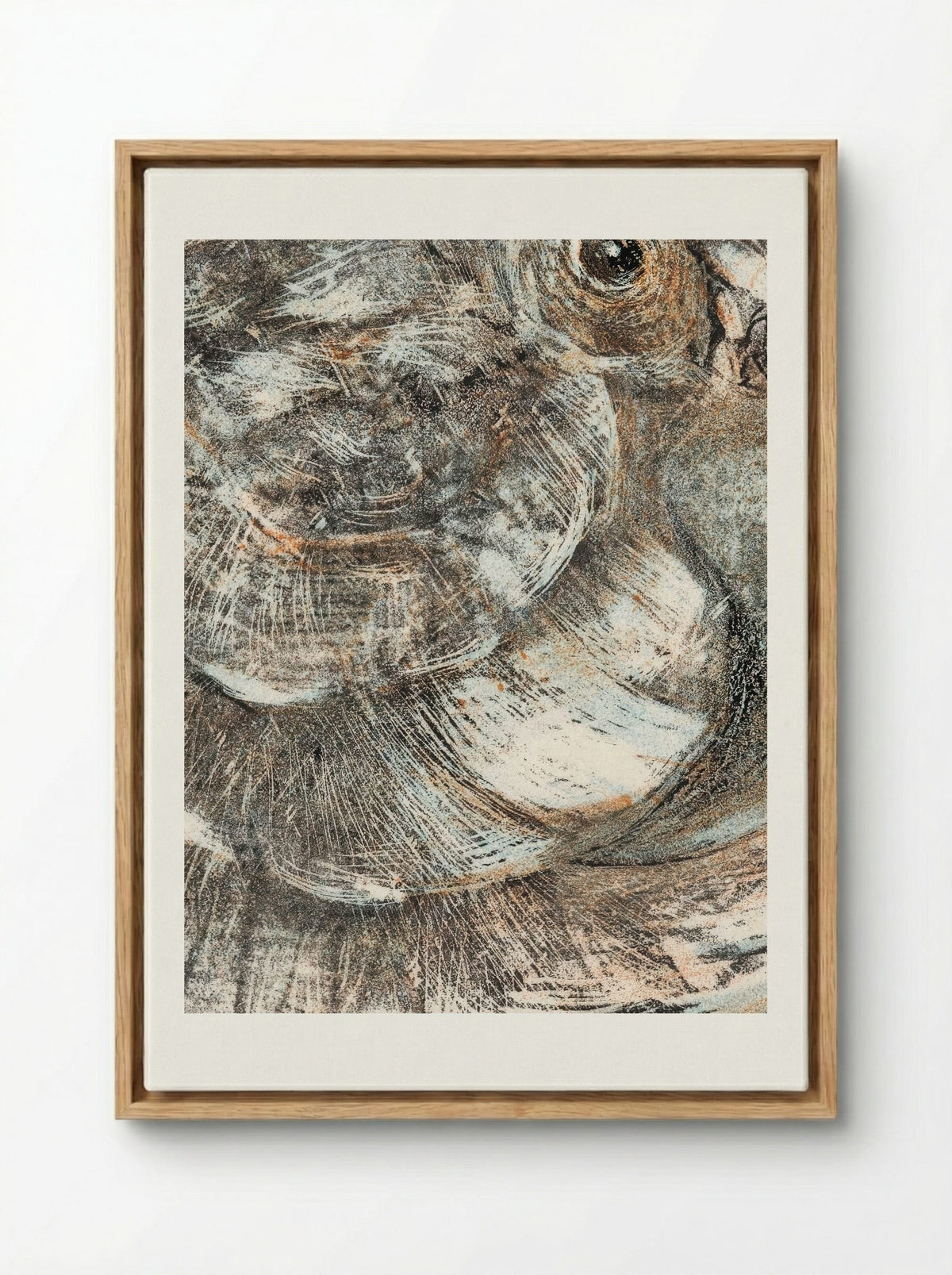 Head of a Parrot - Theo van Hoytema - Framed Canvas Wood