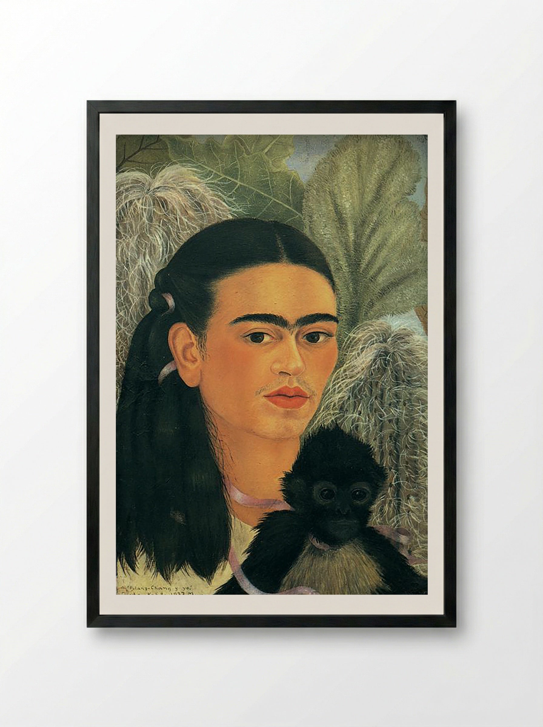 Fulang-Chang and I - Frida Kahlo - Framed Print Black