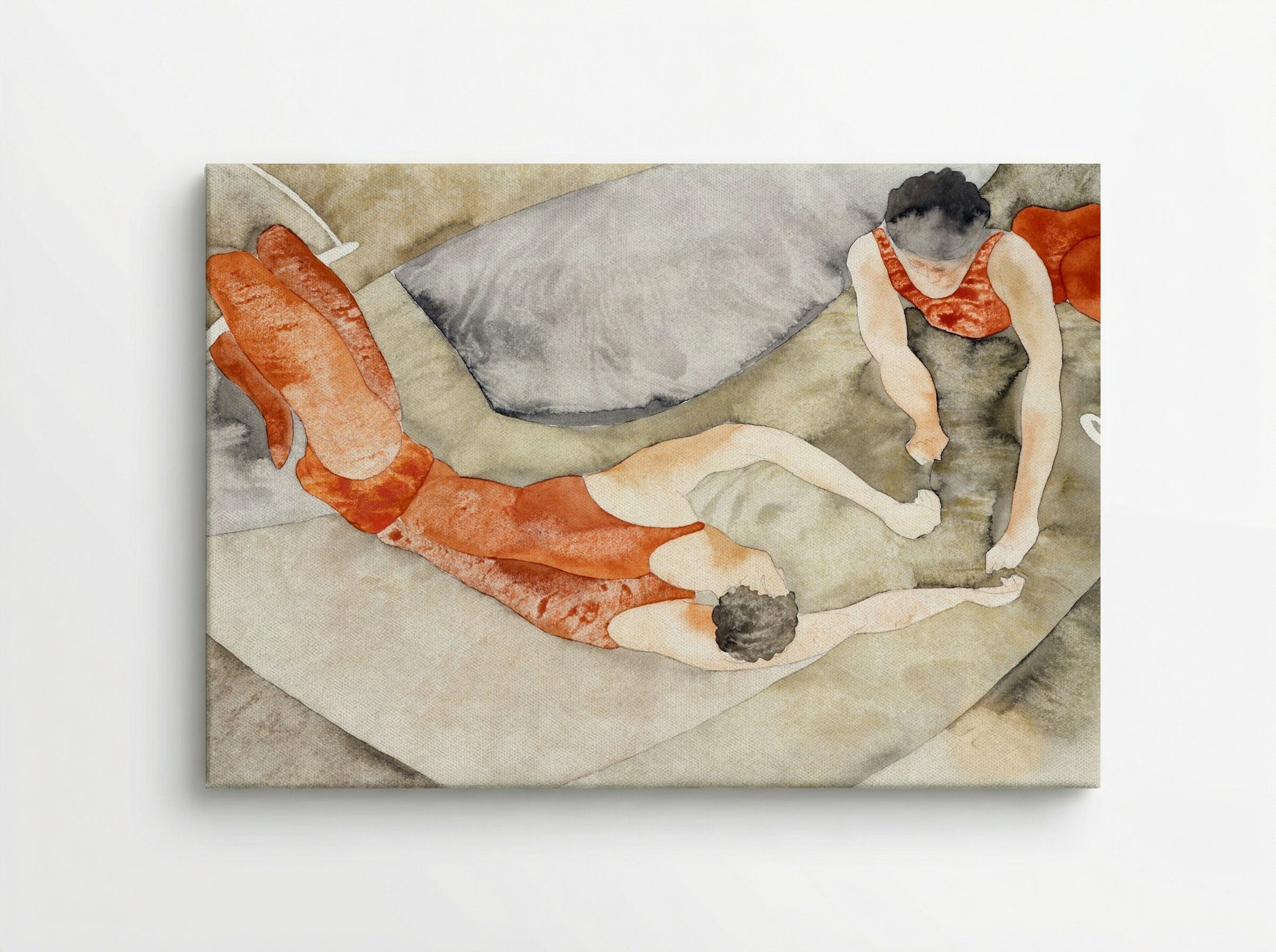 Two Trapeze Performers in Red - Charles Demuth - Canvas