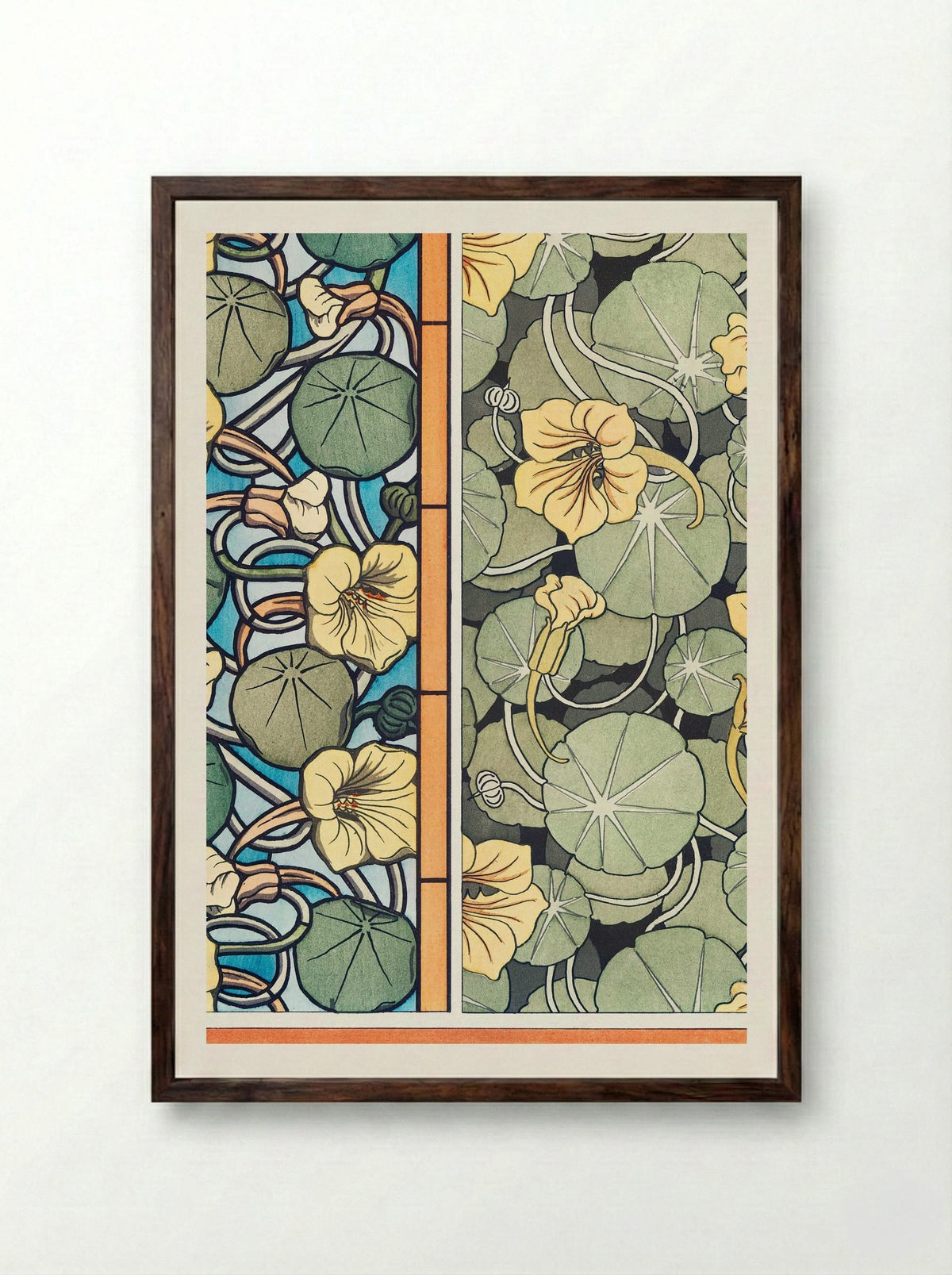 Capucine, from La Plante et ses Applications ornementales - Maurice Pillard Verneuil - Framed Print Dark Wood