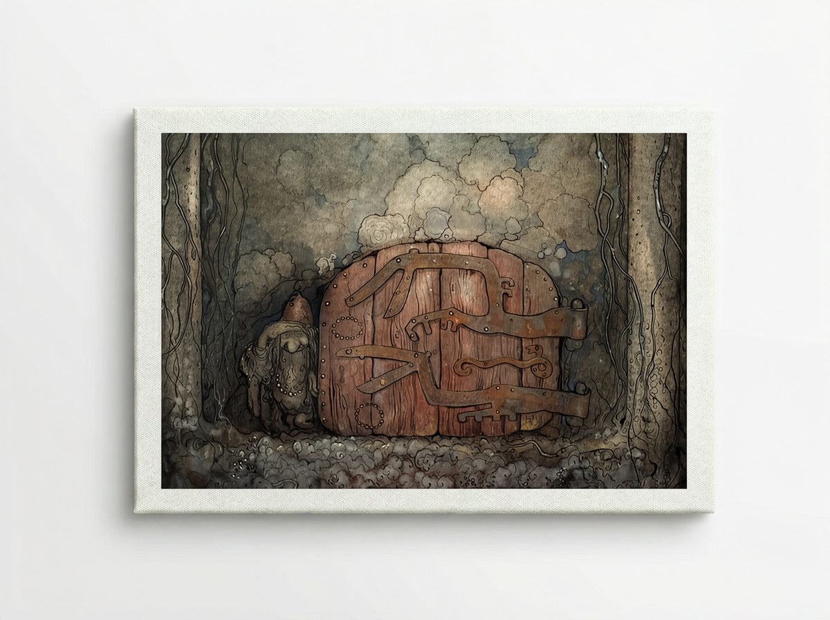 The Mountain Gate - John Bauer - Canvas