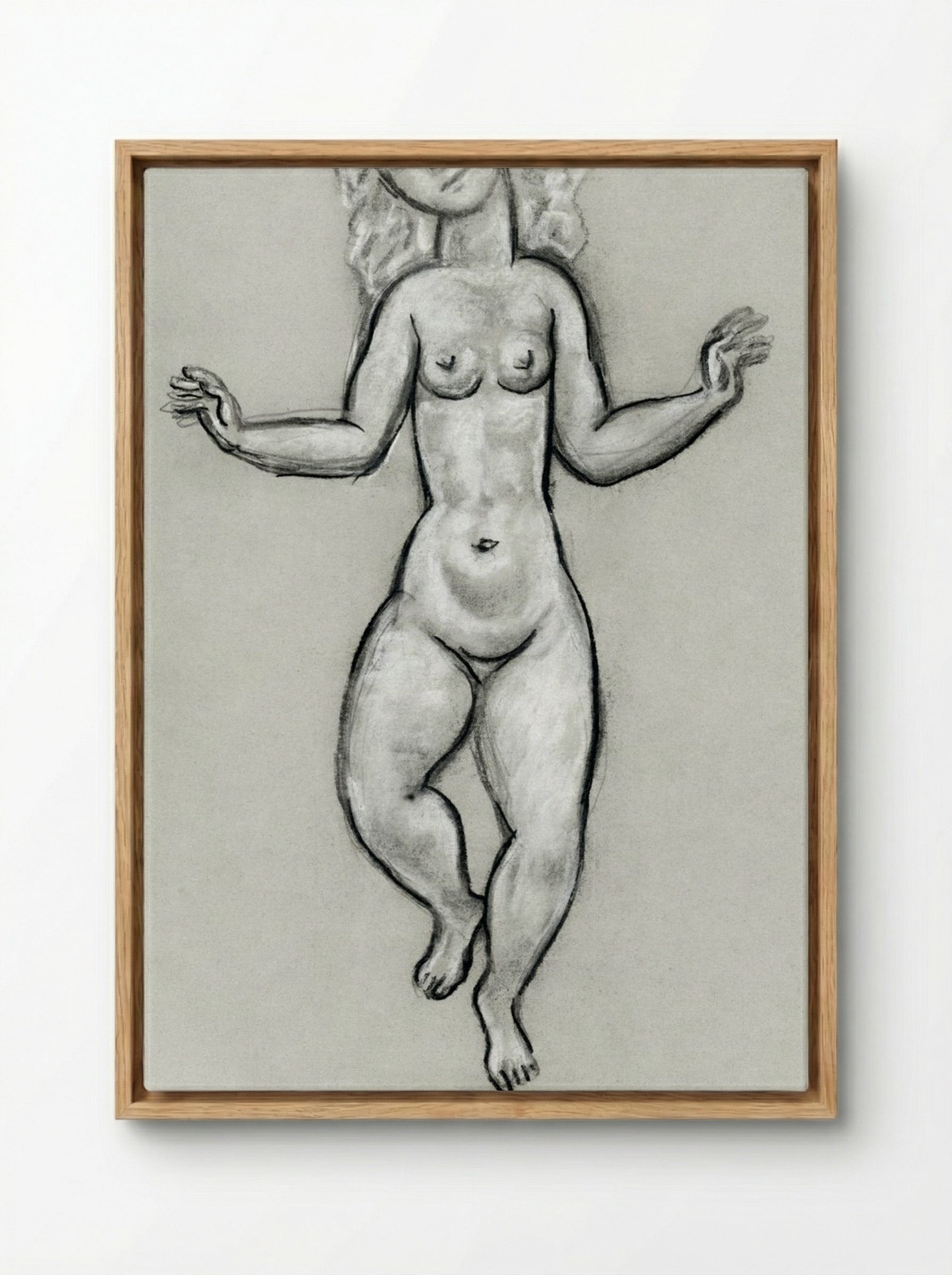 Dancing Naked Woman - Leo Gestel - Framed Canvas Wood
